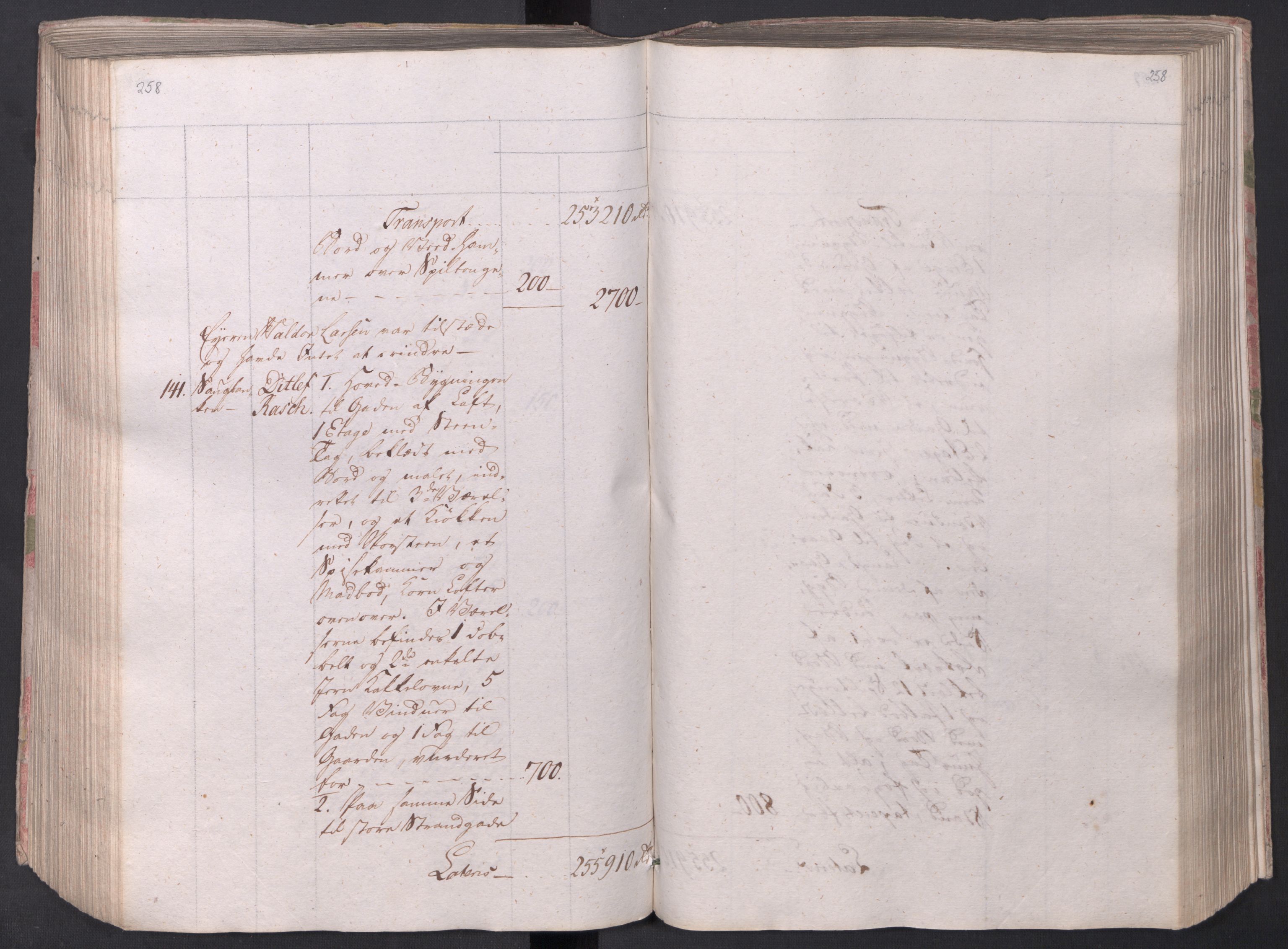 Kristiania stiftamt, AV/SAO-A-10386/I/Ia/L0015: Branntakster, 1797, p. 258