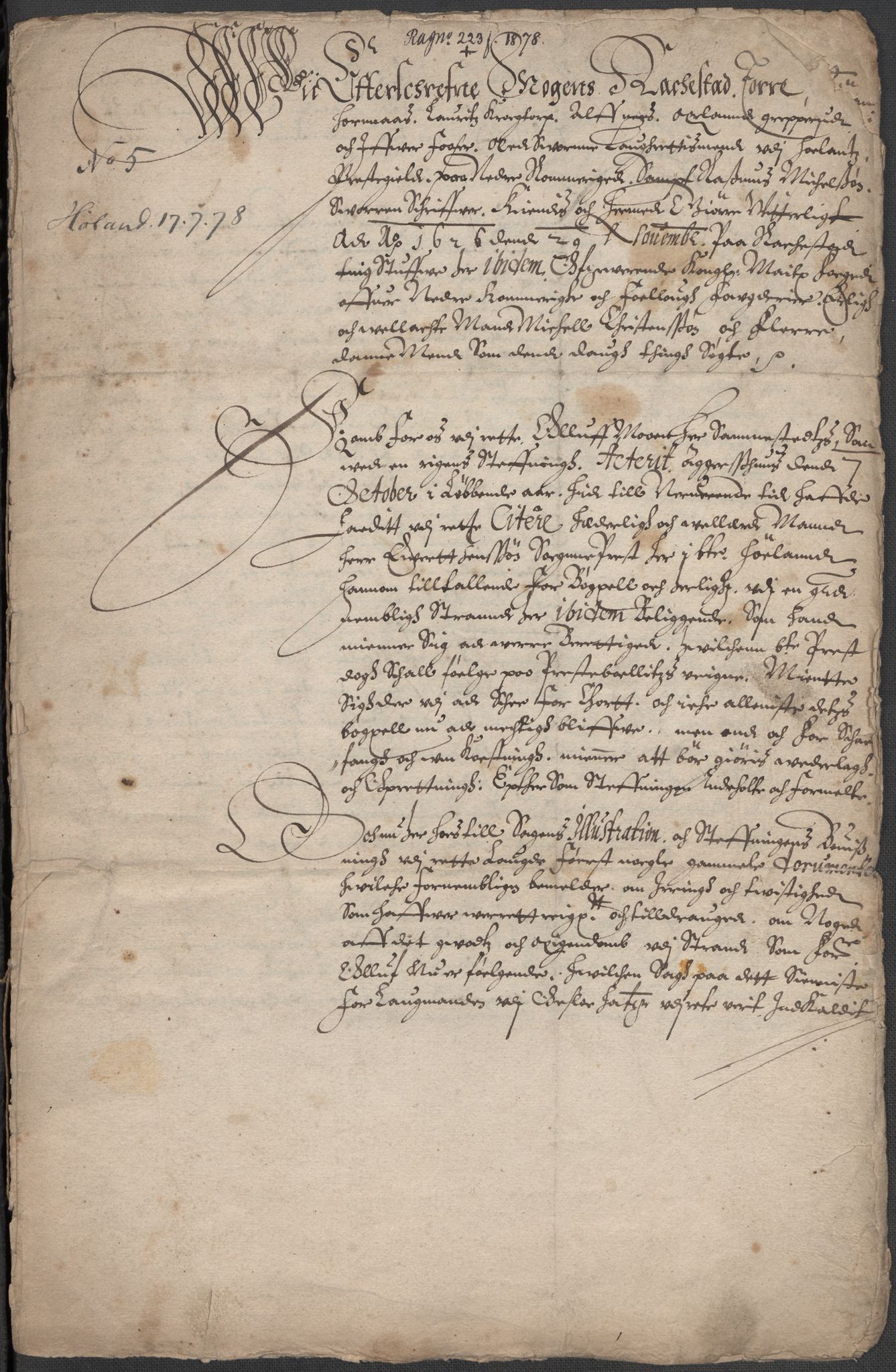 Riksarkivets diplomsamling, AV/RA-EA-5965/F15/L0007: Prestearkiv - Akershus, 1573-1693, p. 238