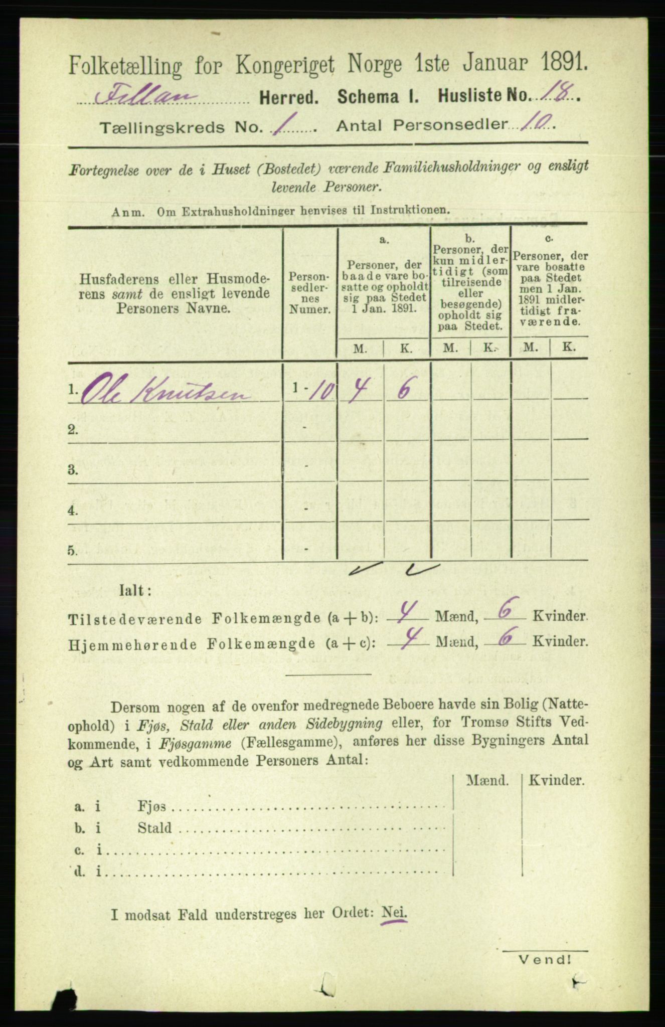 RA, 1891 census for 1616 Fillan, 1891, p. 46