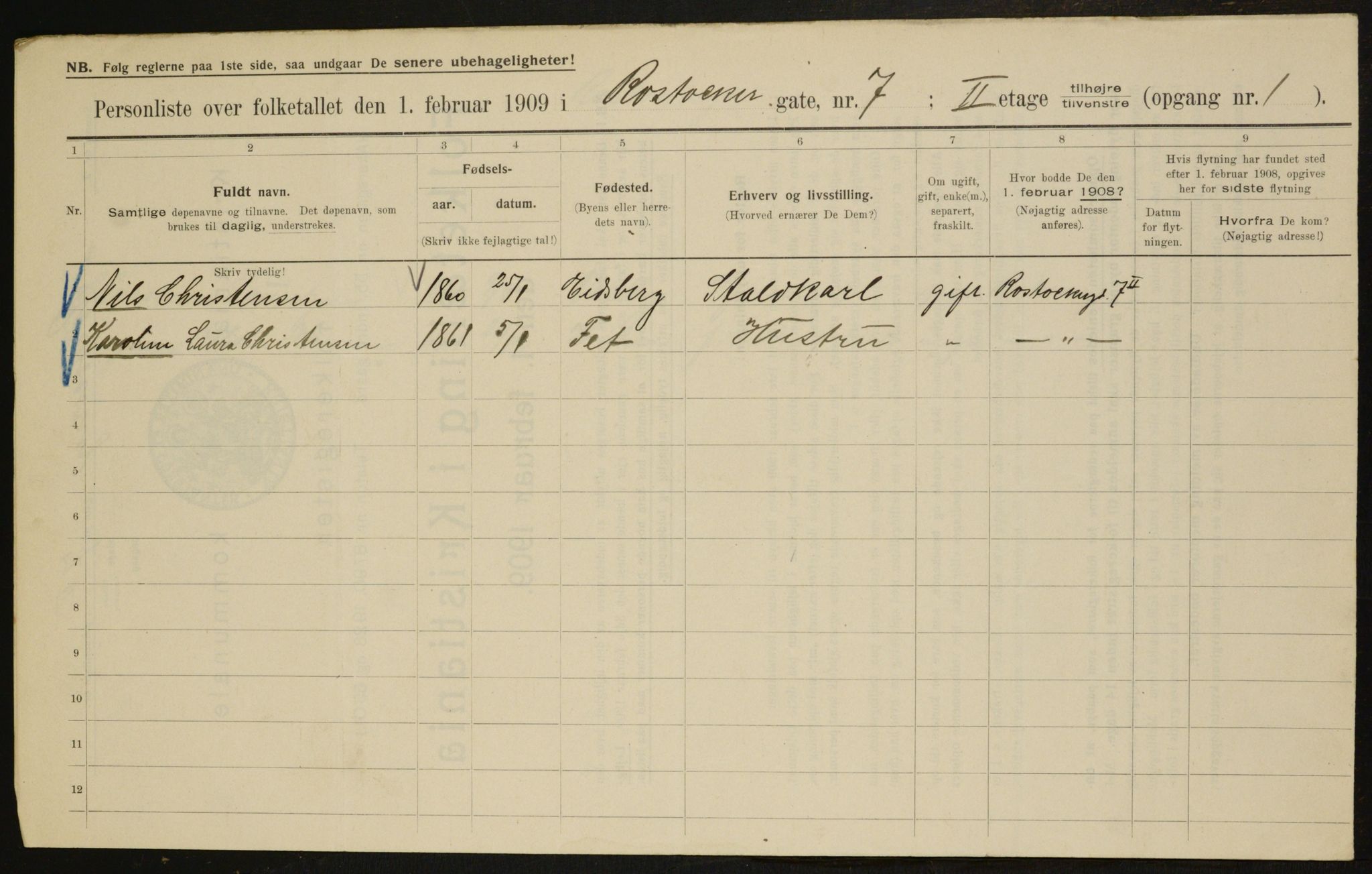 OBA, Municipal Census 1909 for Kristiania, 1909, p. 76722