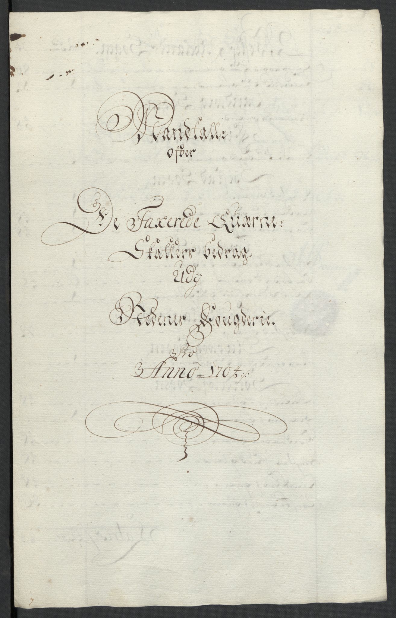 Rentekammeret inntil 1814, Reviderte regnskaper, Fogderegnskap, AV/RA-EA-4092/R39/L2317: Fogderegnskap Nedenes, 1704-1705, p. 47