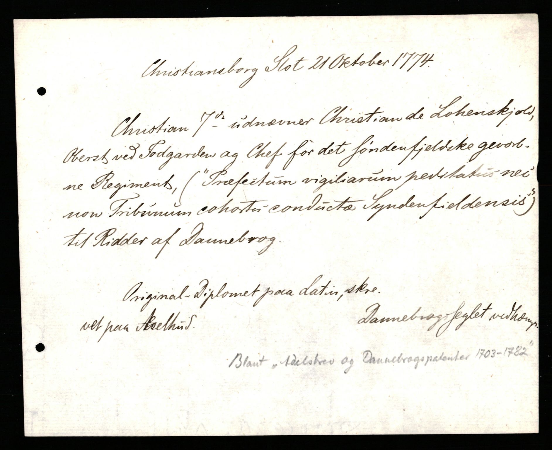 Riksarkivets diplomsamling, AV/RA-EA-5965/F35/F35c/L0011: Riksarkivets diplomer, pergament, 1672-1823, p. 119