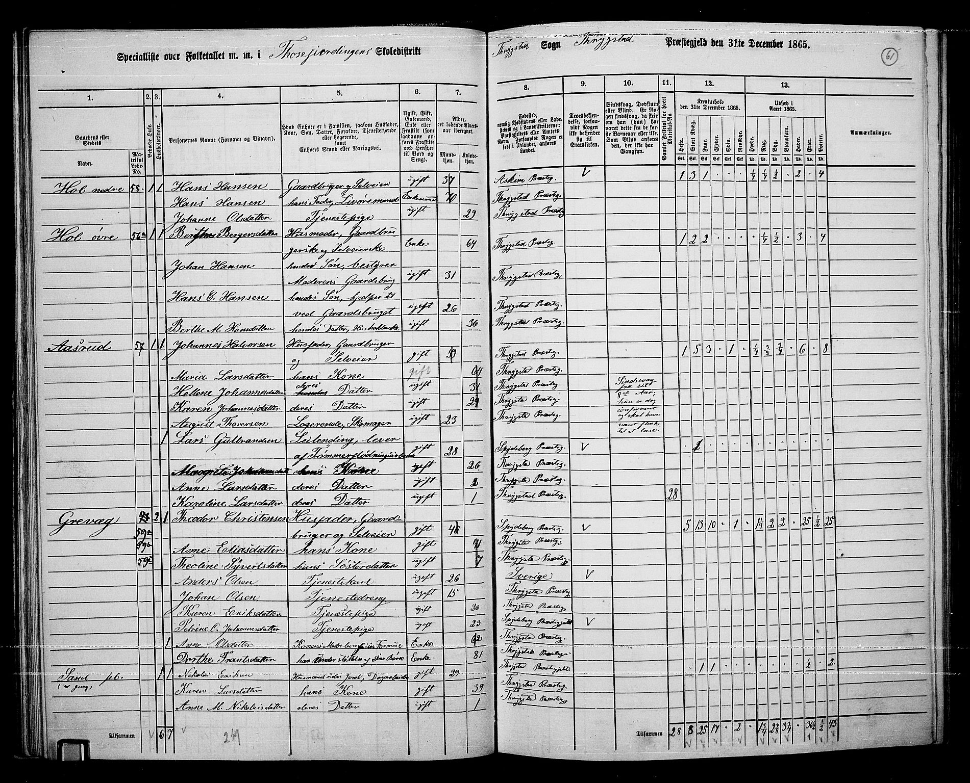 RA, 1865 census for Trøgstad, 1865, p. 55