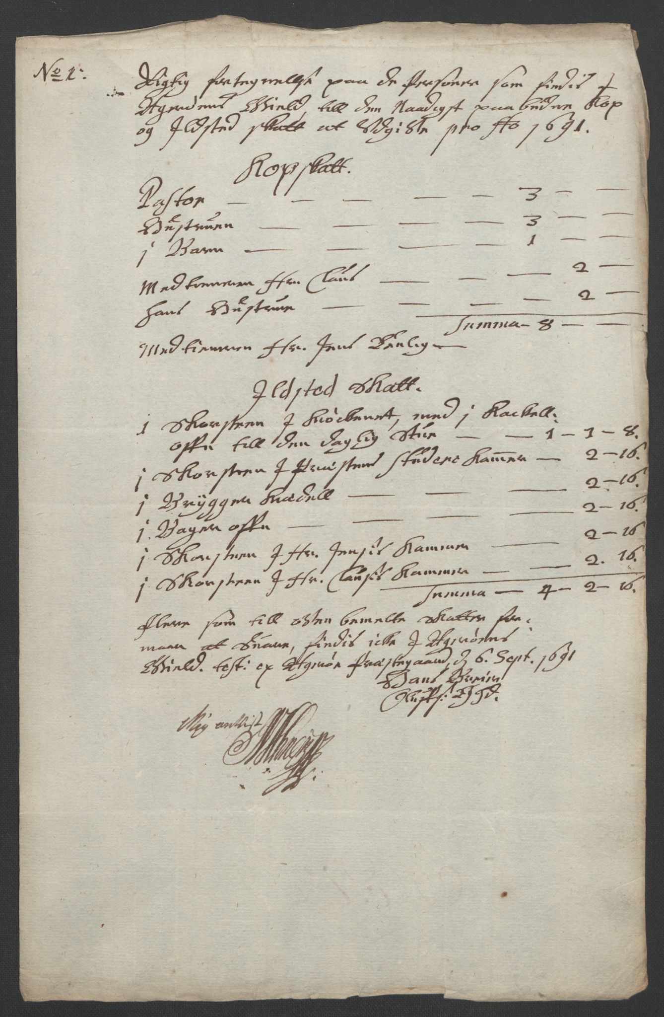 Rentekammeret inntil 1814, Reviderte regnskaper, Fogderegnskap, AV/RA-EA-4092/R55/L3649: Fogderegnskap Romsdal, 1690-1691, p. 280