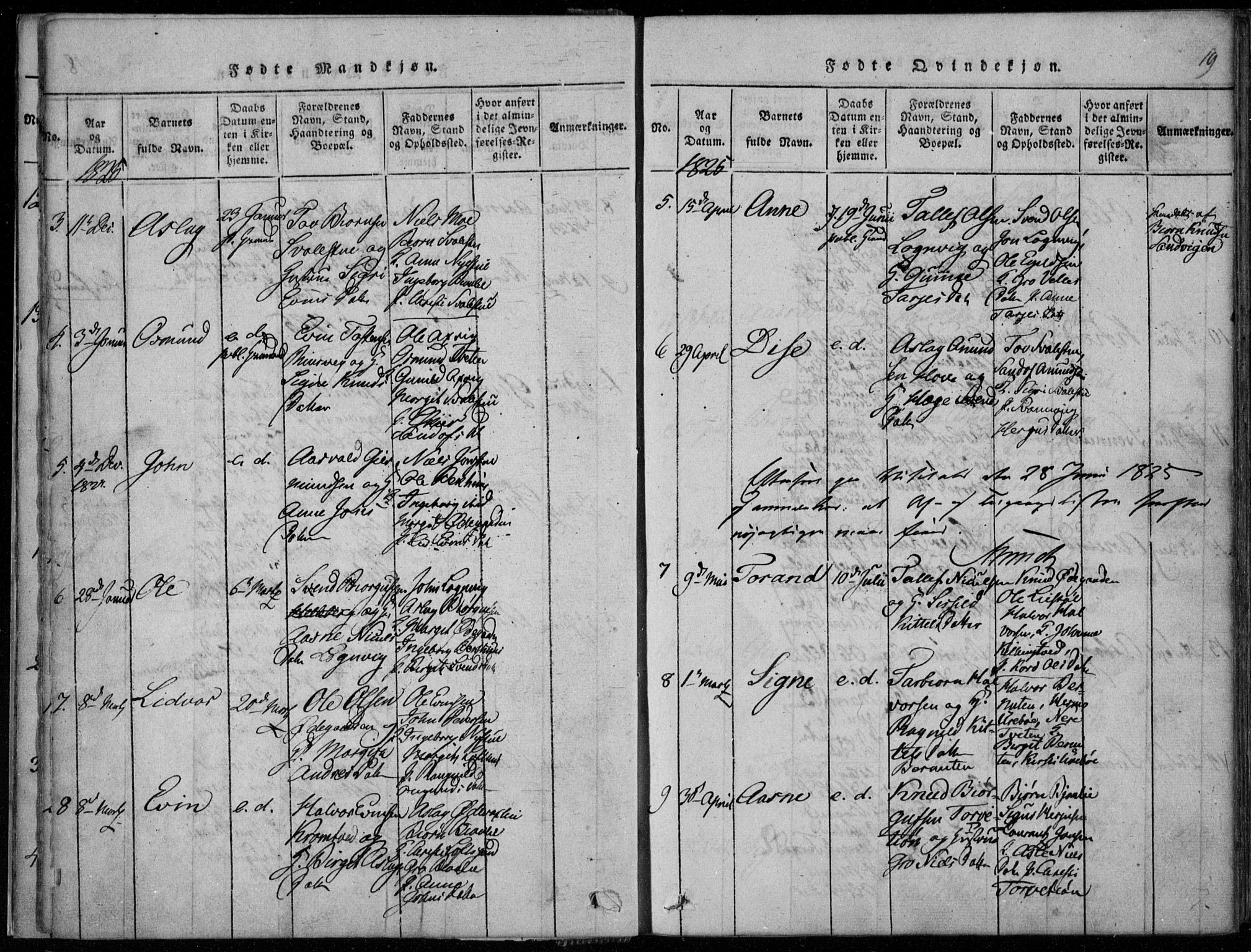 Rauland kirkebøker, SAKO/A-292/F/Fa/L0001: Parish register (official) no. 1, 1814-1859, p. 19