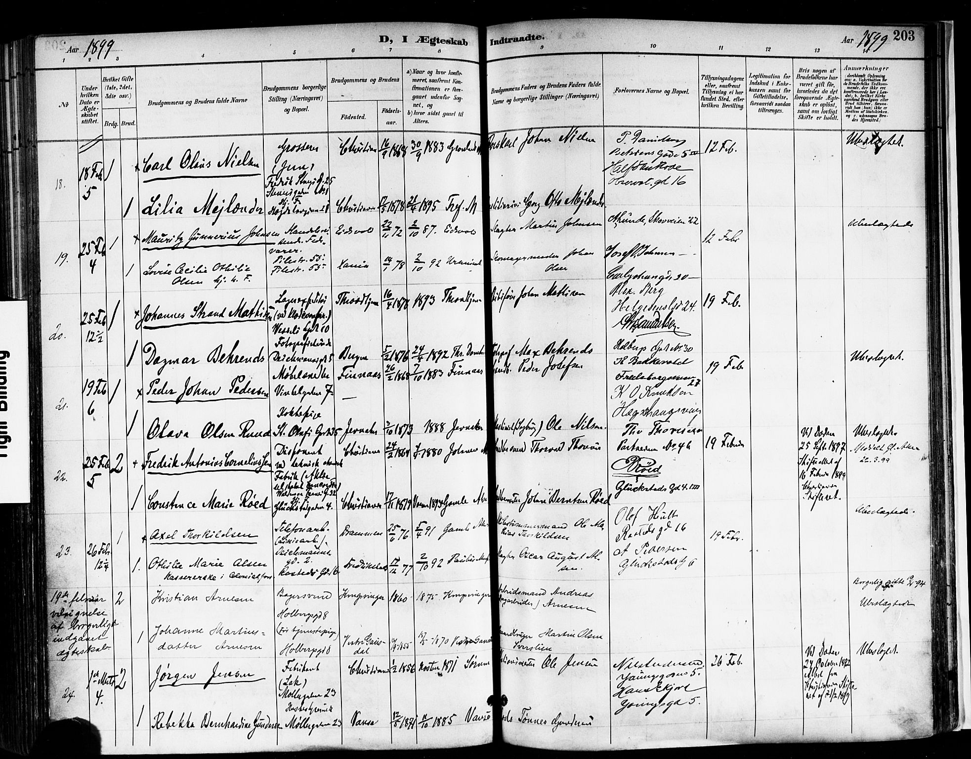 Trefoldighet prestekontor Kirkebøker, SAO/A-10882/F/Fc/L0004: Parish register (official) no. III 4, 1891-1900, p. 203