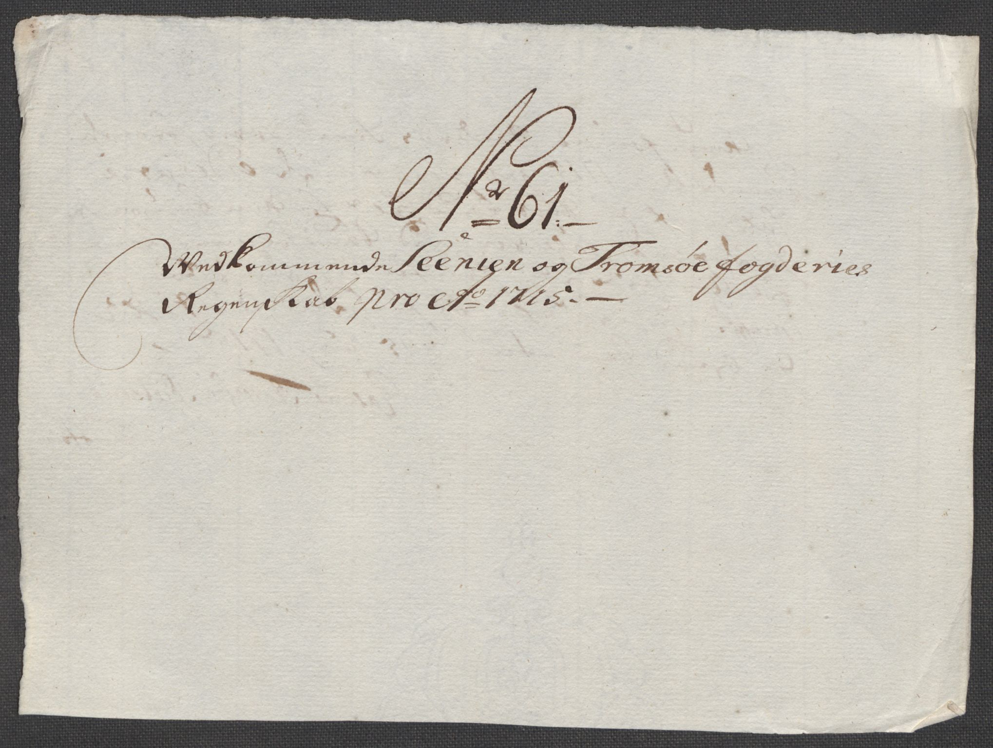 Rentekammeret inntil 1814, Reviderte regnskaper, Fogderegnskap, AV/RA-EA-4092/R68/L4761: Fogderegnskap Senja og Troms, 1715, p. 279