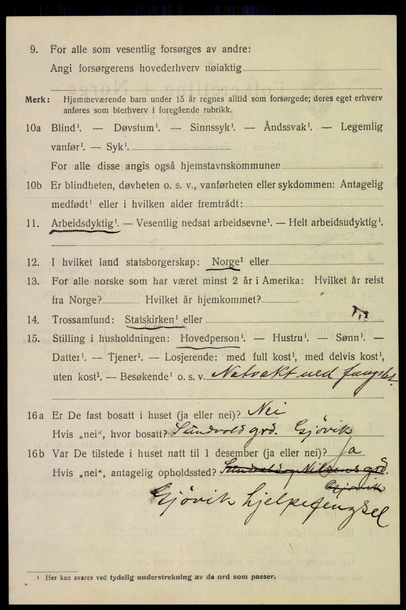 SAH, 1920 census for Gjøvik, 1920, p. 4805