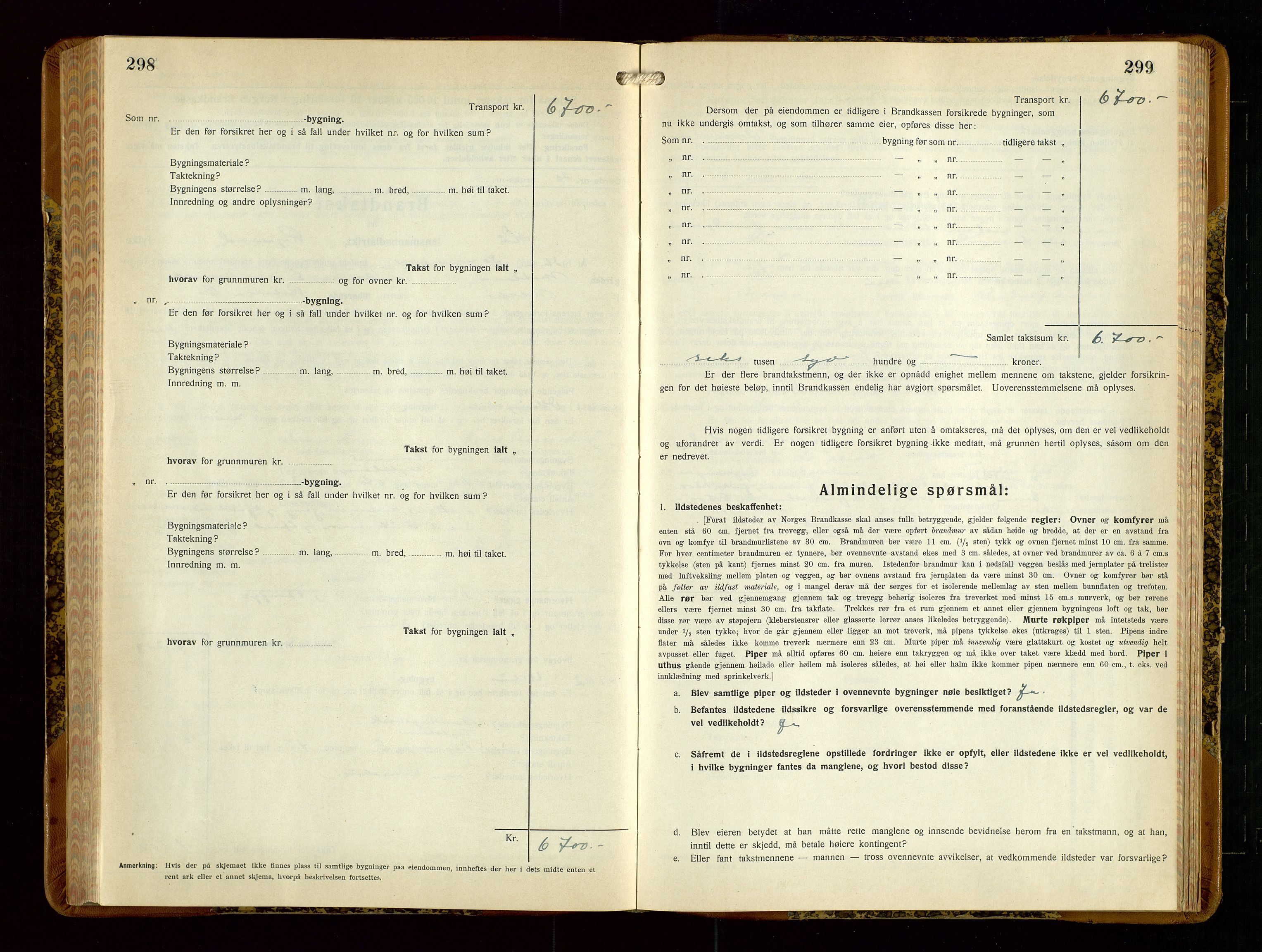 Hå lensmannskontor, AV/SAST-A-100456/Goa/L0006: Takstprotokoll (skjema), 1932-1938, p. 298-299