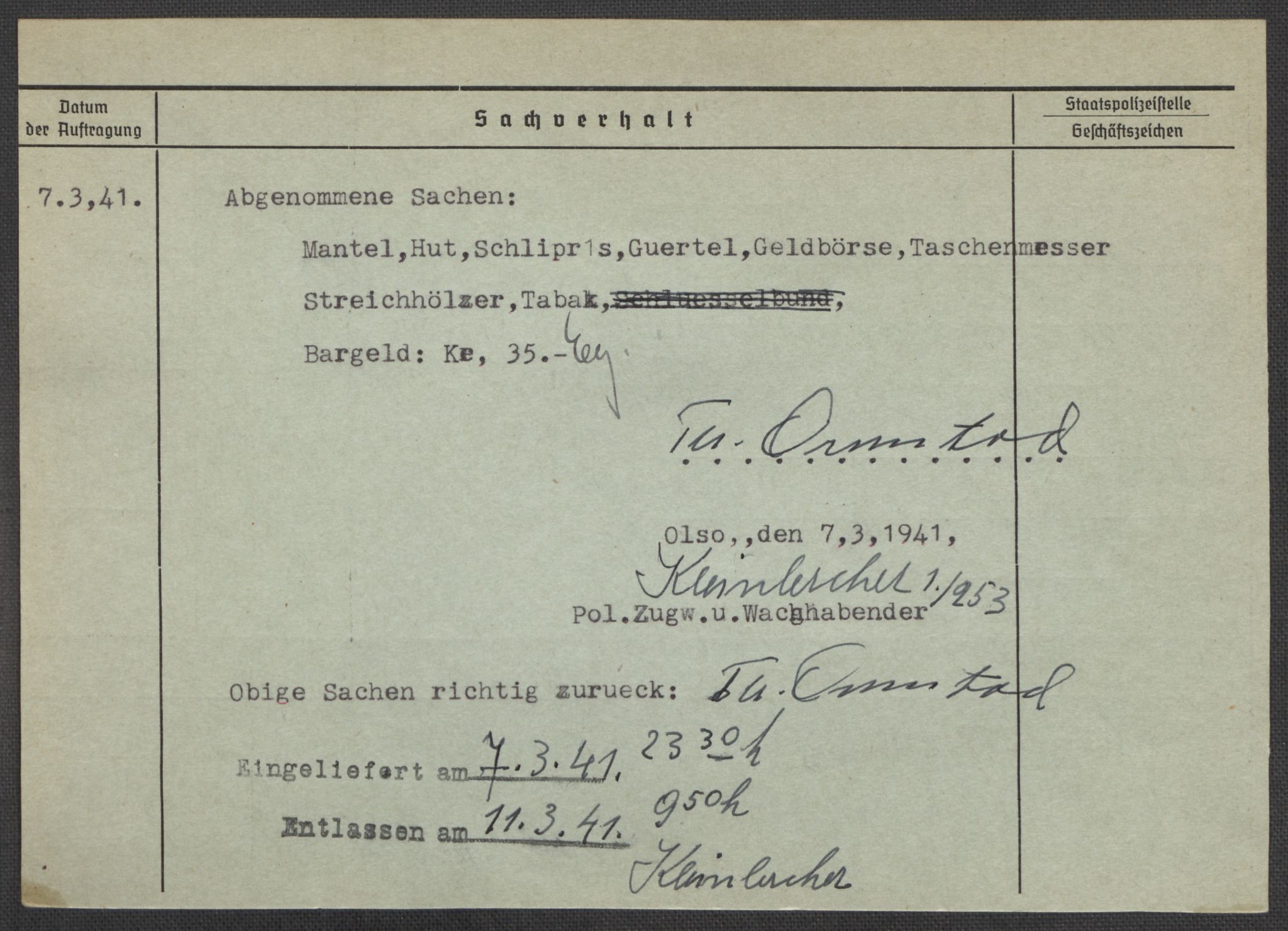 Befehlshaber der Sicherheitspolizei und des SD, AV/RA-RAFA-5969/E/Ea/Eaa/L0008: Register over norske fanger i Møllergata 19: Oelze-Ru, 1940-1945, p. 487