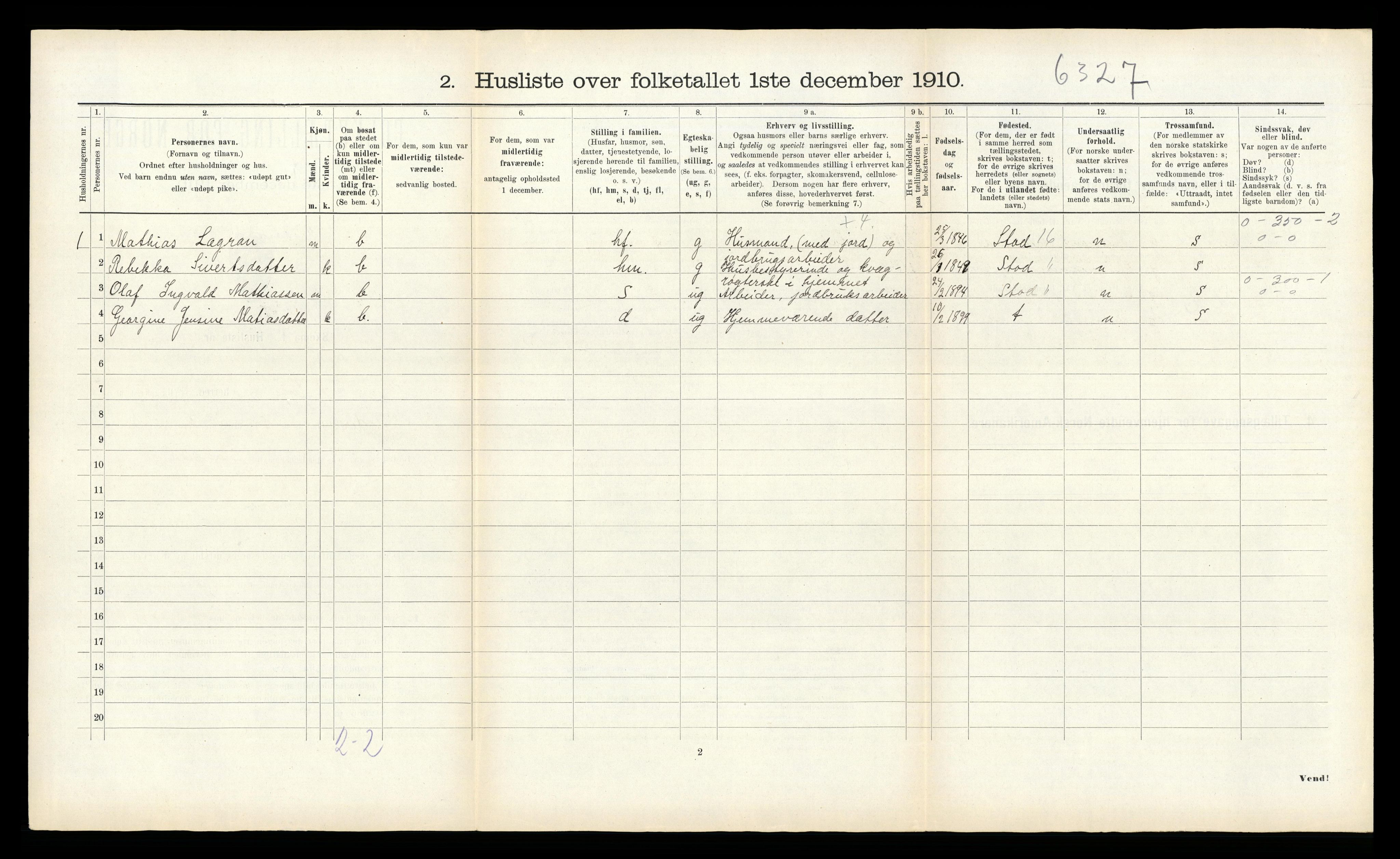 RA, 1910 census for Egge, 1910, p. 384