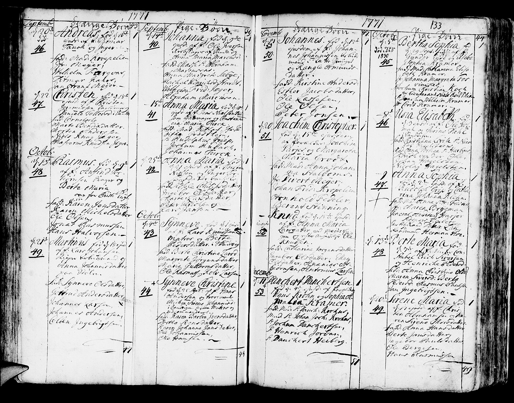 Korskirken sokneprestembete, AV/SAB-A-76101/H/Haa/L0005: Parish register (official) no. A 5, 1751-1789, p. 133