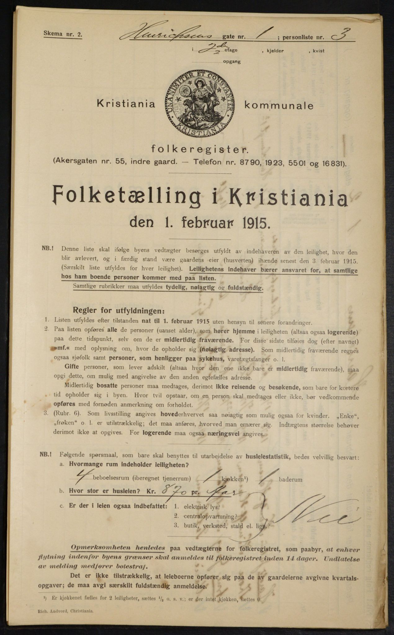 OBA, Municipal Census 1915 for Kristiania, 1915, p. 38072