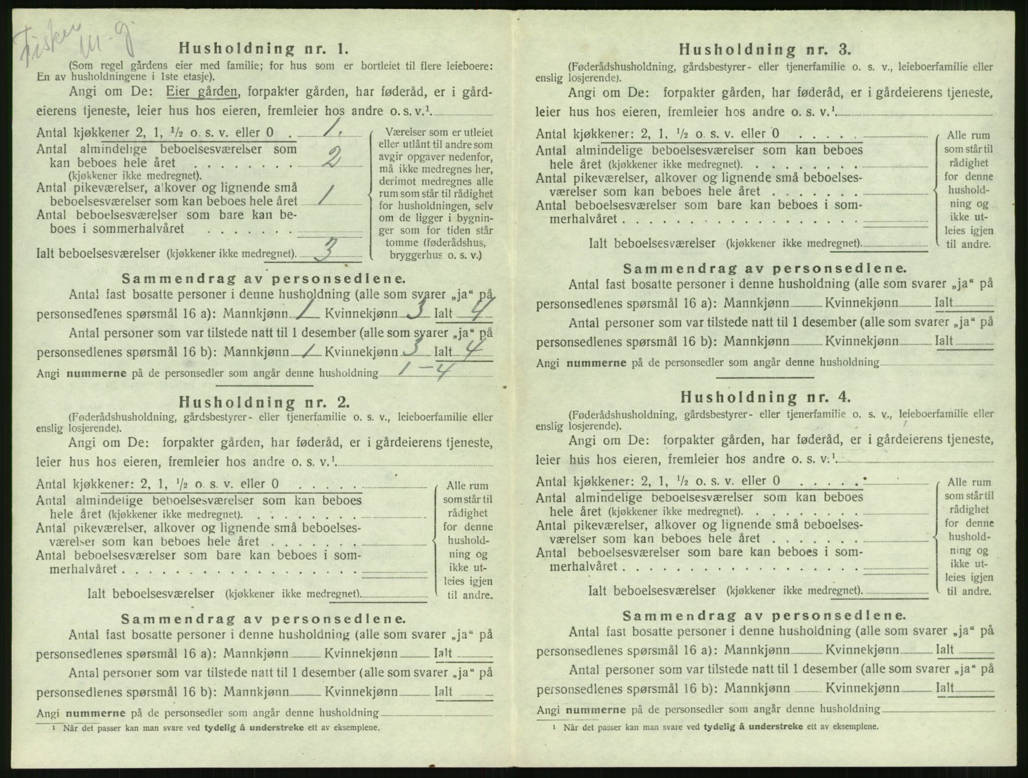 SAT, 1920 census for Borgund, 1920, p. 679