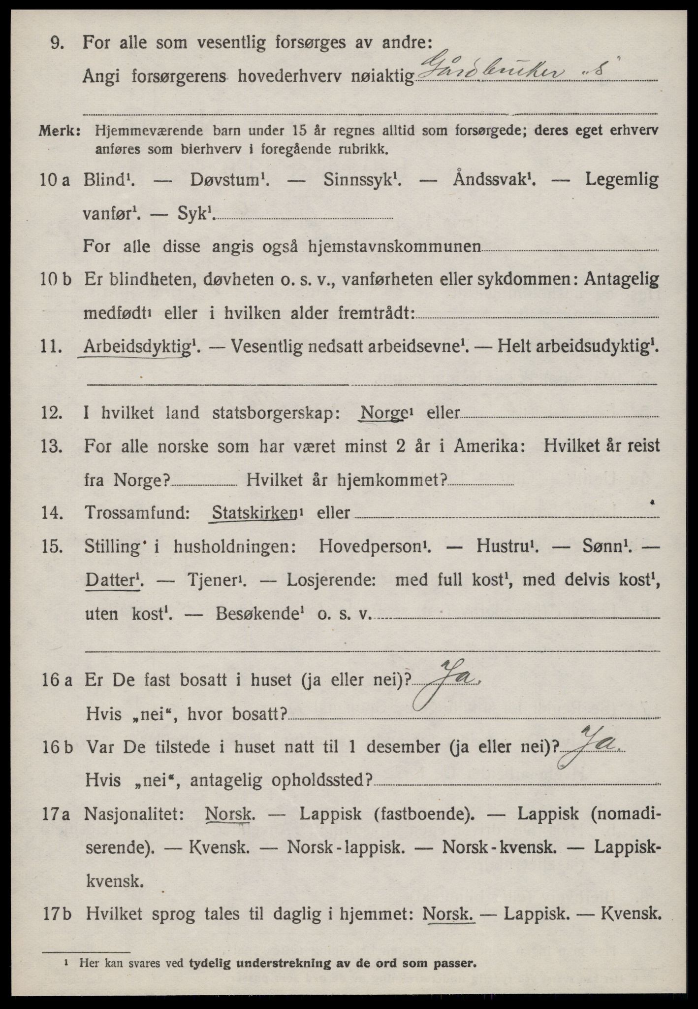 SAT, 1920 census for Oppdal, 1920, p. 5296