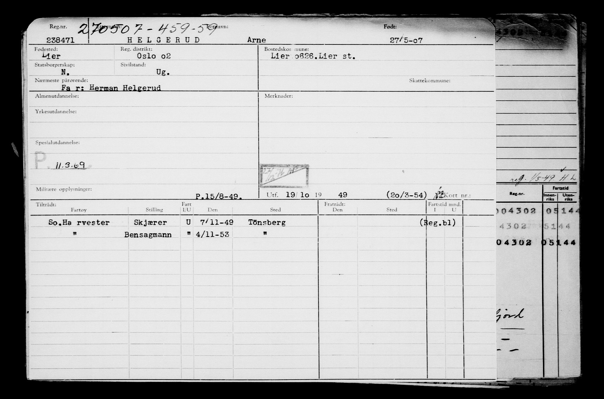 Direktoratet for sjømenn, AV/RA-S-3545/G/Gb/L0071: Hovedkort, 1907, p. 364