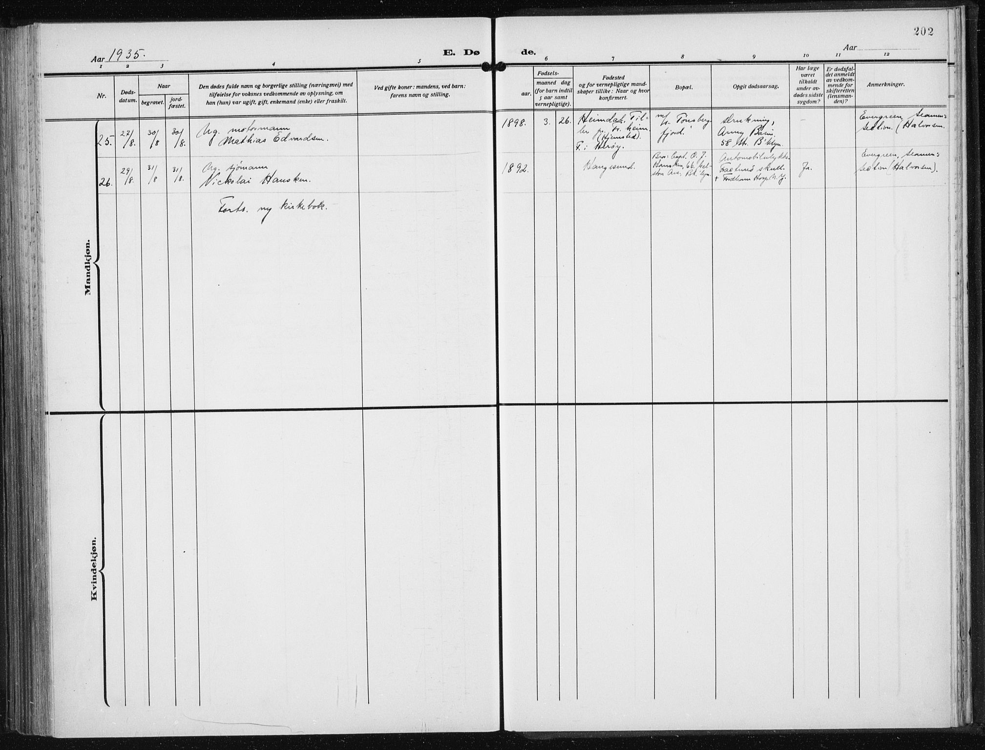 Den norske sjømannsmisjon i utlandet/New York, AV/SAB-SAB/PA-0110/H/Ha/L0008: Parish register (official) no. A 8, 1923-1935, p. 202