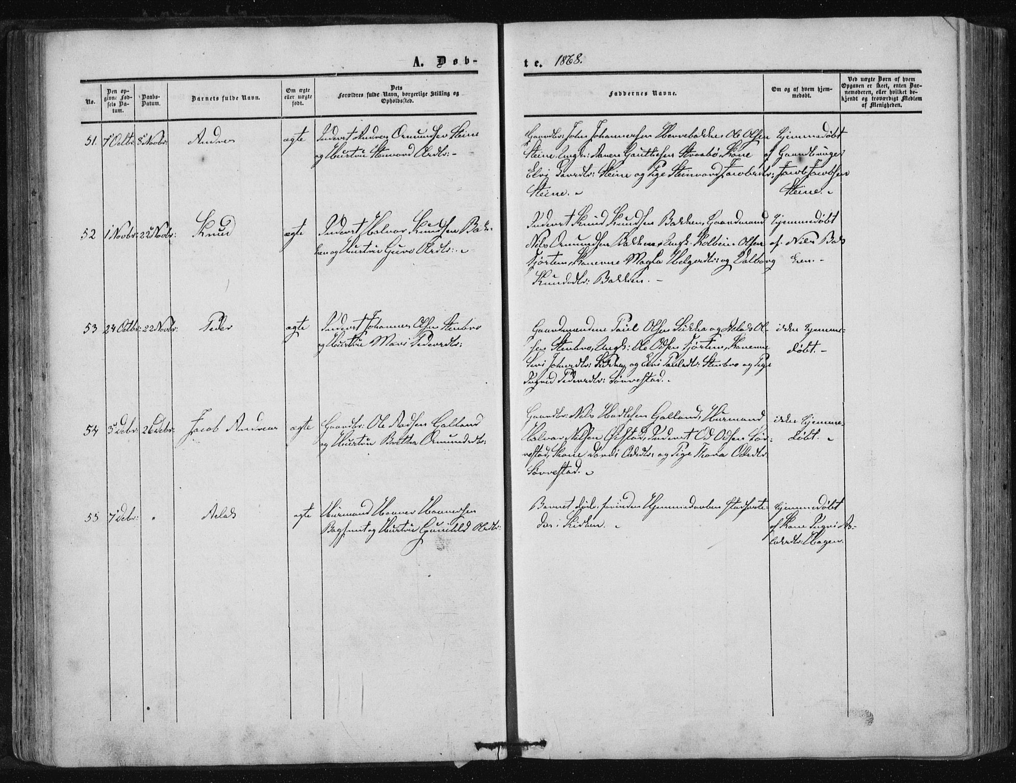 Suldal sokneprestkontor, AV/SAST-A-101845/01/IV/L0009: Parish register (official) no. A 9, 1854-1868