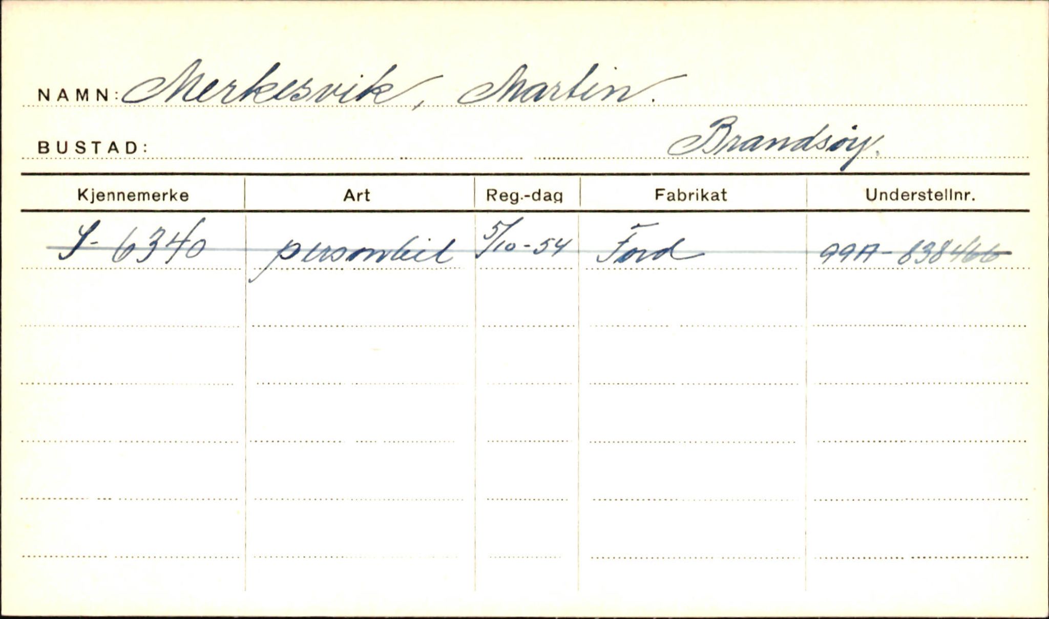 Statens vegvesen, Sogn og Fjordane vegkontor, AV/SAB-A-5301/4/F/L0001D: Eigarregister Fjordane til 1.6.1961, 1930-1961, p. 599