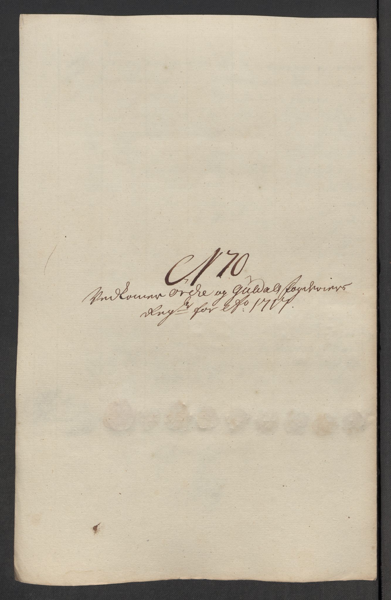 Rentekammeret inntil 1814, Reviderte regnskaper, Fogderegnskap, RA/EA-4092/R60/L3969: Fogderegnskap Orkdal og Gauldal, 1717, p. 512