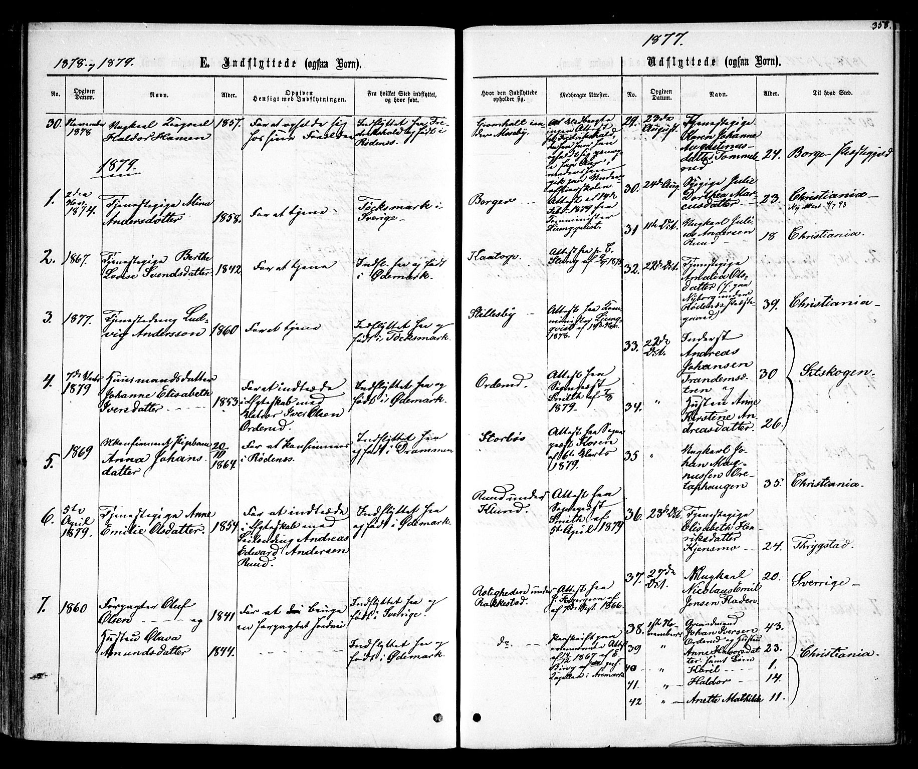 Rødenes prestekontor Kirkebøker, AV/SAO-A-2005/F/Fa/L0008: Parish register (official) no. I 8, 1869-1879, p. 358