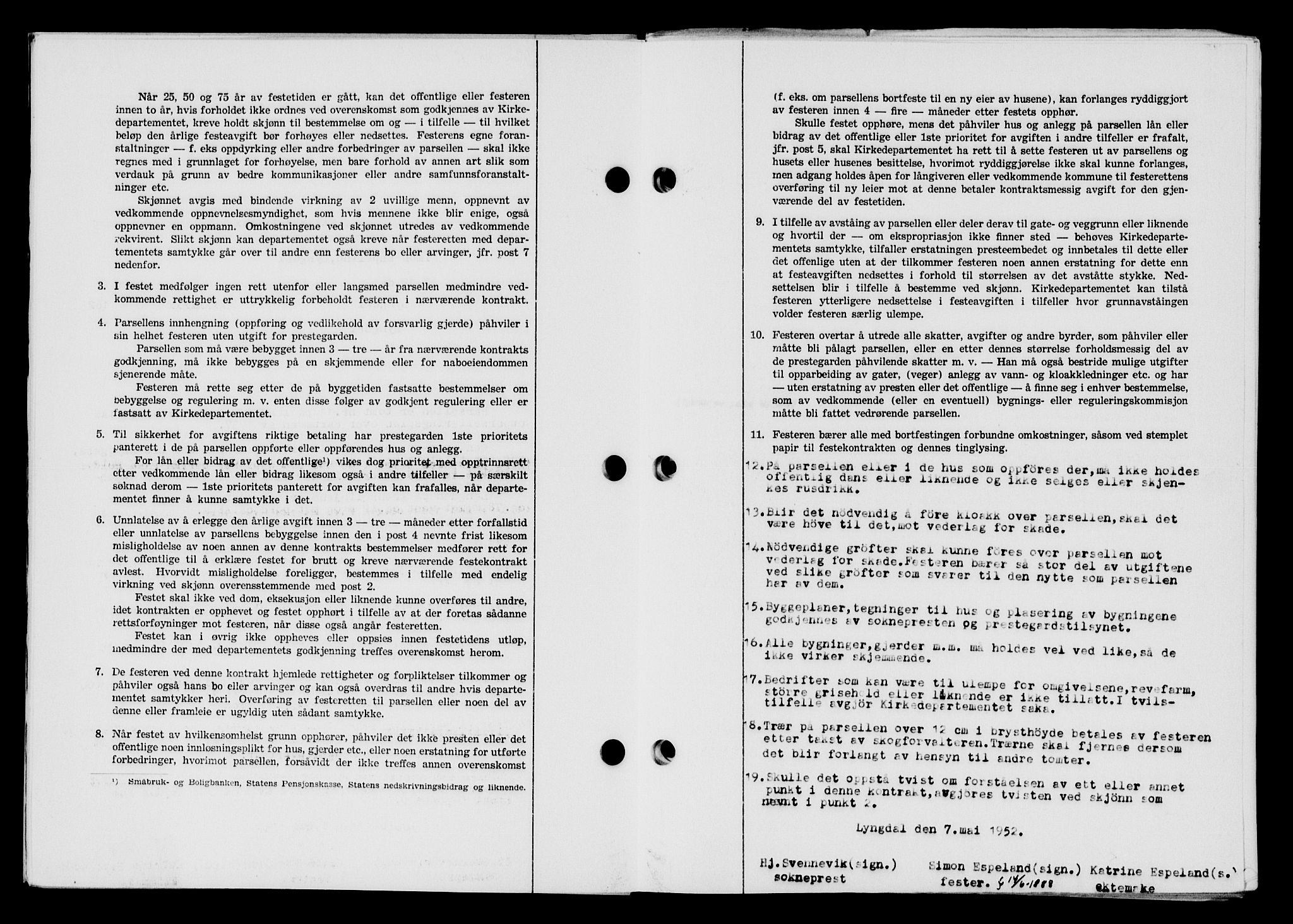 Lyngdal sorenskriveri, AV/SAK-1221-0004/G/Gb/L0667: Mortgage book no. A XIII, 1951-1952, Diary no: : 585/1952