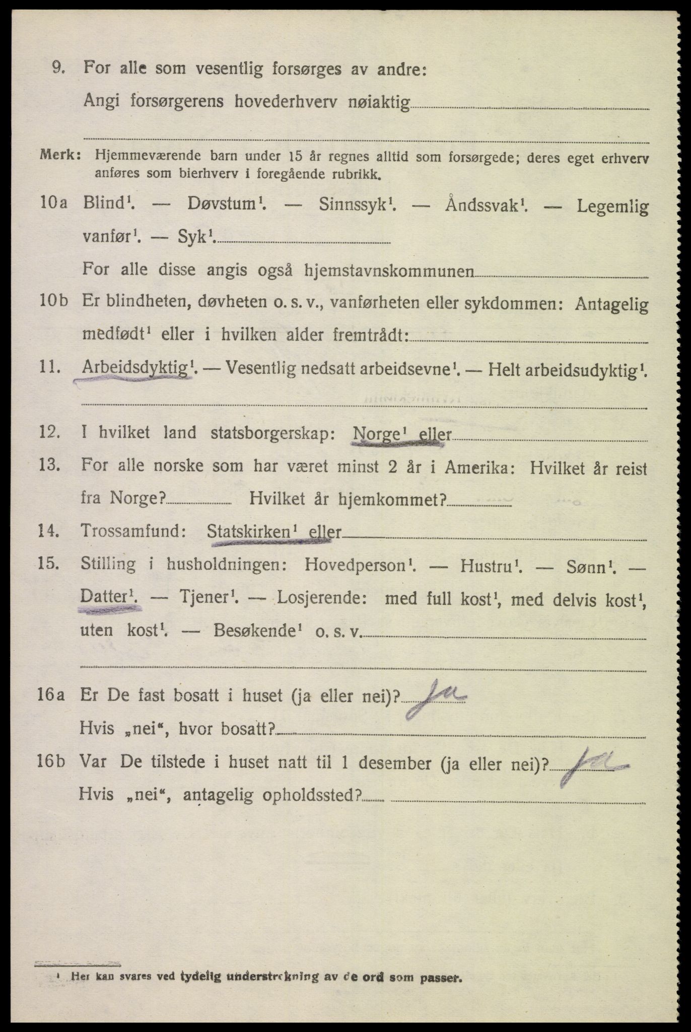 SAK, 1920 census for Åseral, 1920, p. 1769