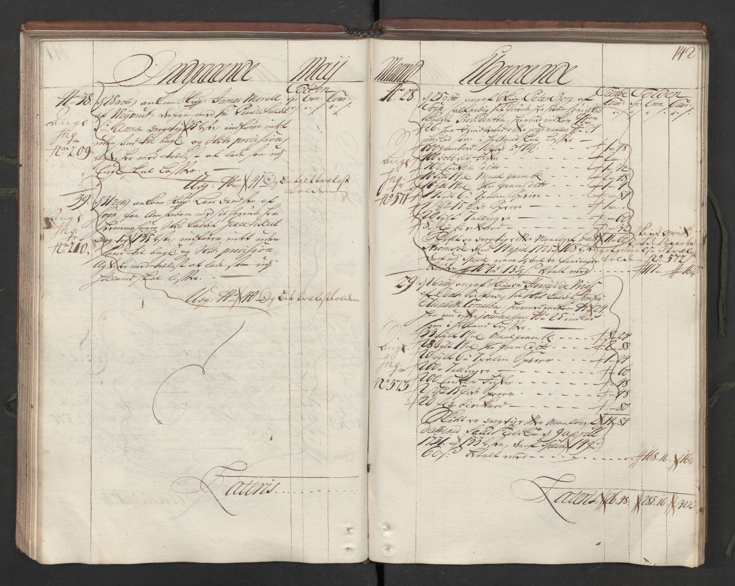 Generaltollkammeret, tollregnskaper, AV/RA-EA-5490/R05/L0012/0001: Tollregnskaper Moss, Son, Krokstad / Hovedtollbok, 1731, p. 141b-142a