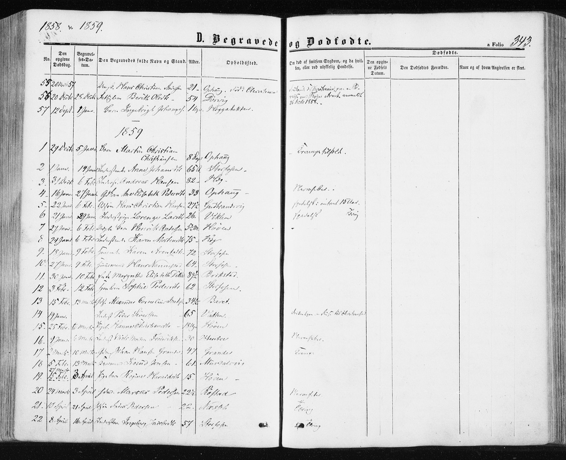 Ministerialprotokoller, klokkerbøker og fødselsregistre - Sør-Trøndelag, SAT/A-1456/659/L0737: Parish register (official) no. 659A07, 1857-1875, p. 343