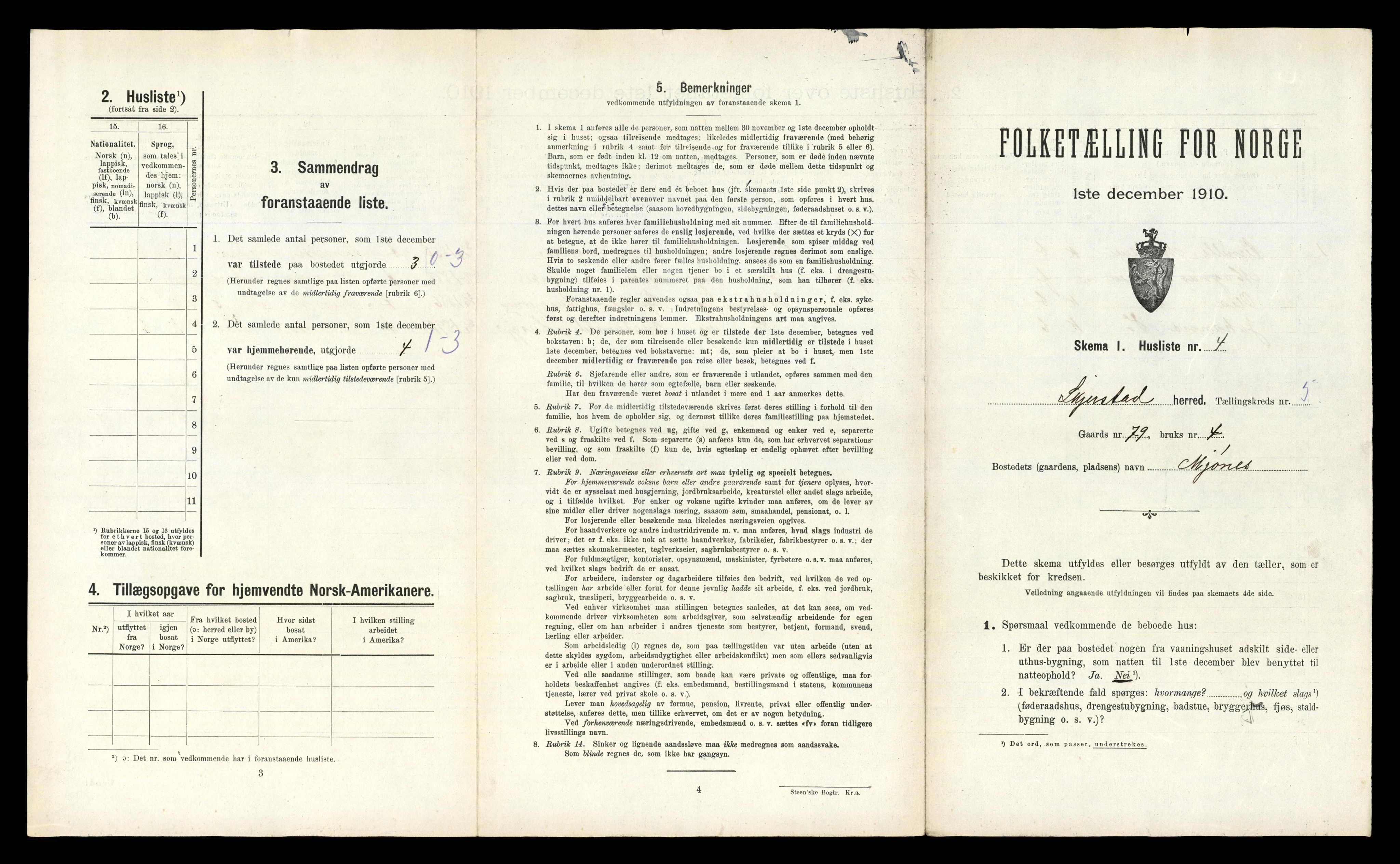 RA, 1910 census for Skjerstad, 1910, p. 1115