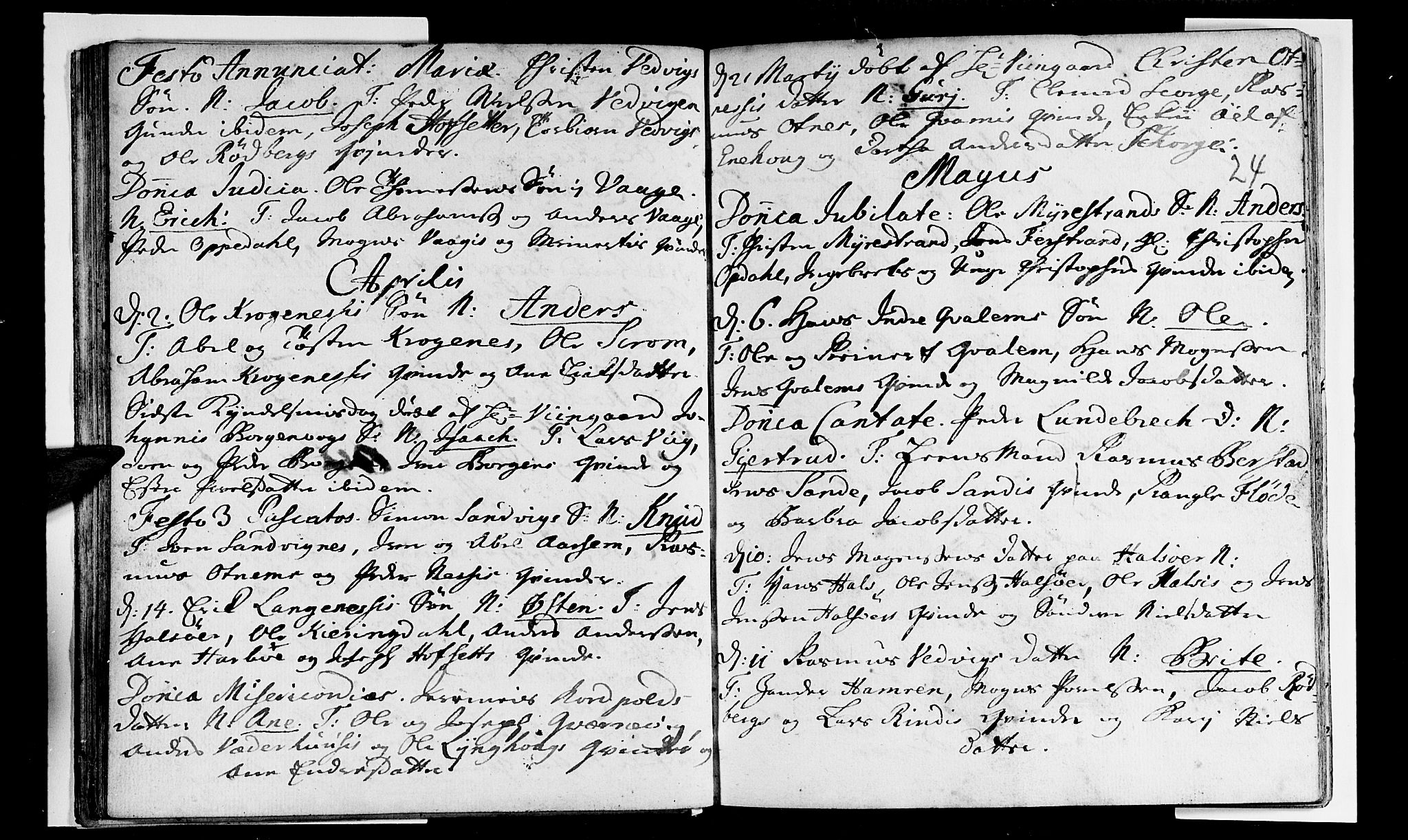 Selje sokneprestembete, AV/SAB-A-99938/H/Ha/Haa/Haaa: Parish register (official) no. A 3, 1731-1743, p. 24