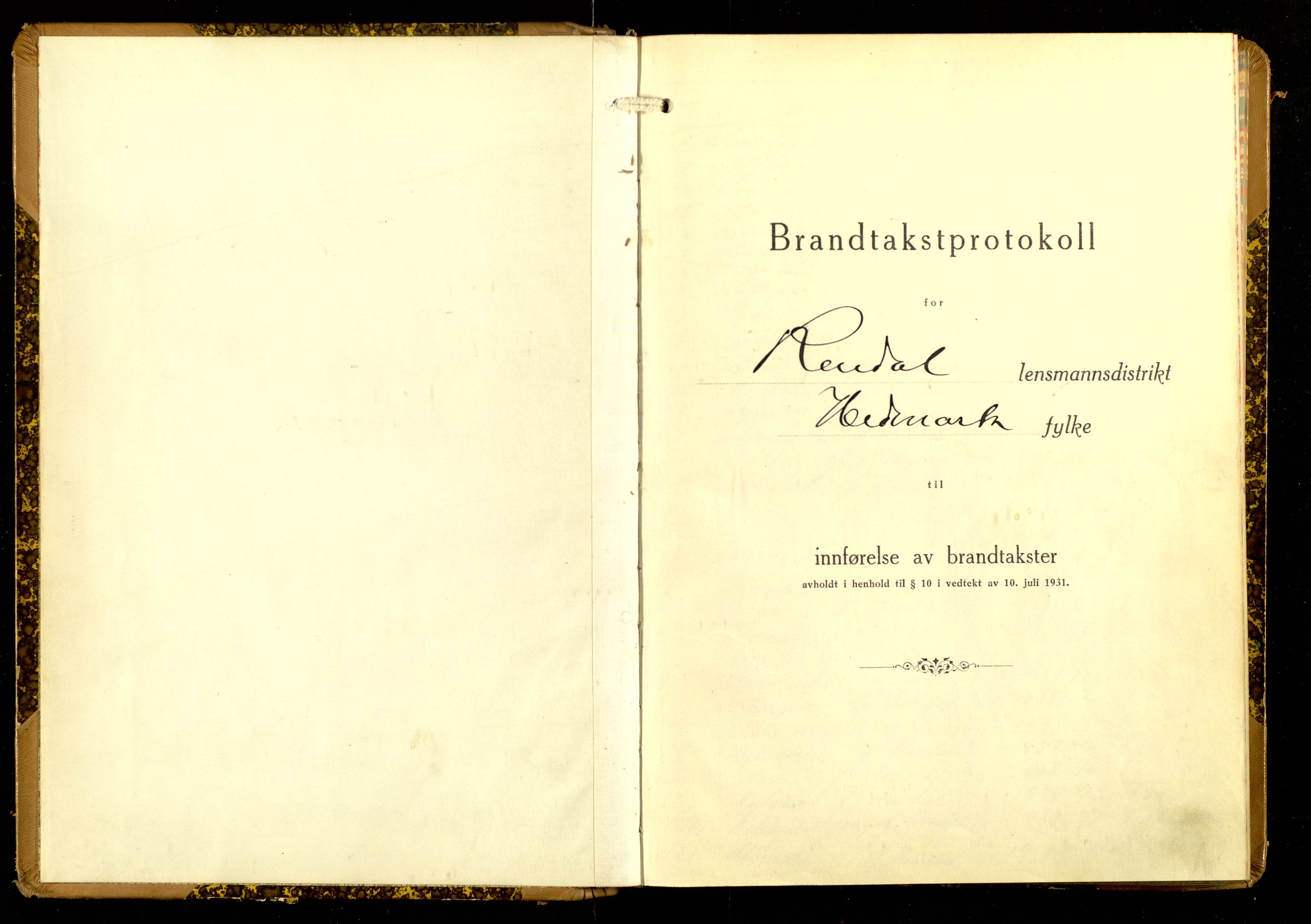 Norges Brannkasse, Rendalen, SAH/NBRANR-024/F/L0021: Branntakstprotokoll, 1938-1941
