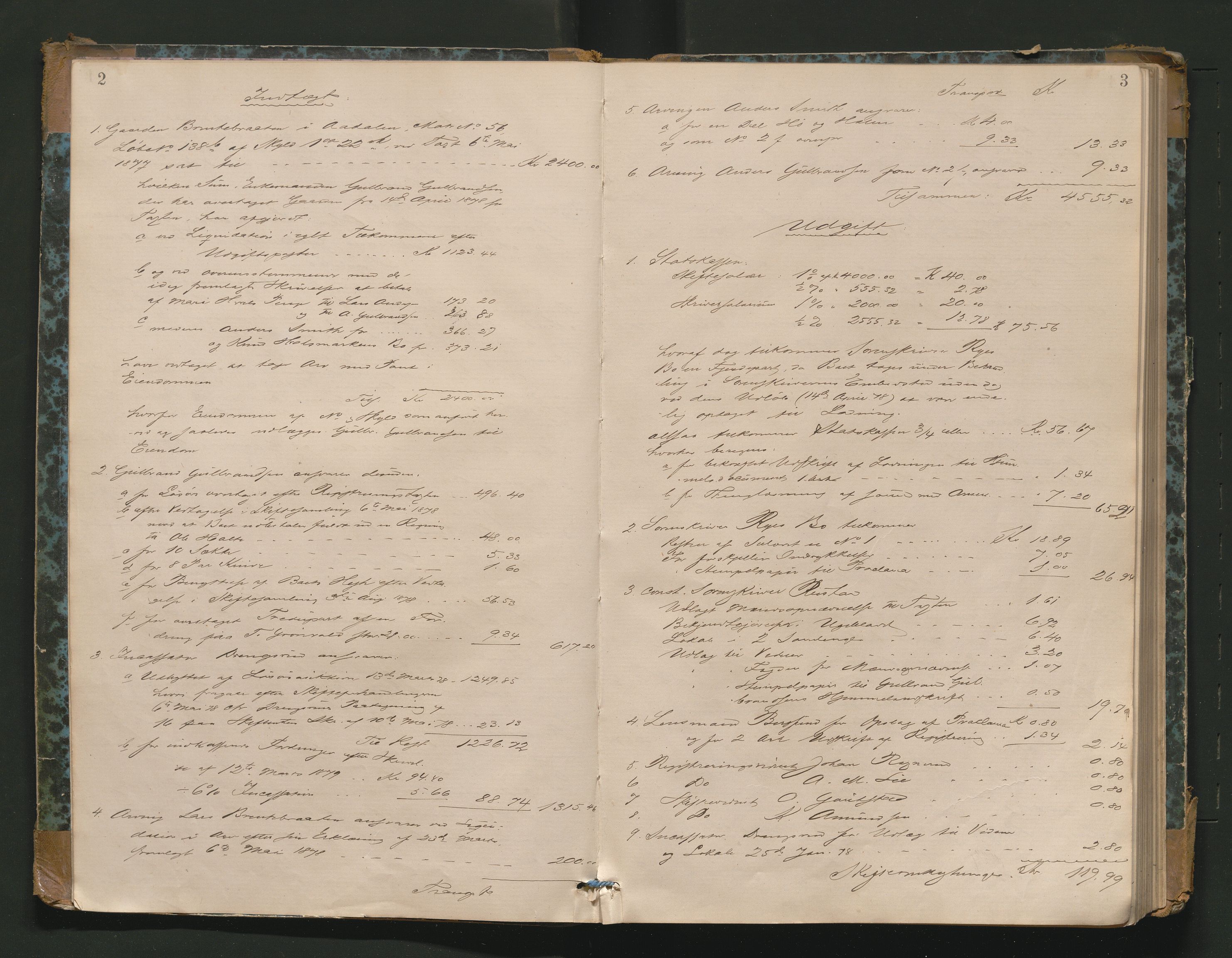Ringerike sorenskriveri, AV/SAKO-A-105/H/Hb/Hbd/Hbda/L0008: Skifteutlodningsprotokoll, 1879-1883, p. 2-3