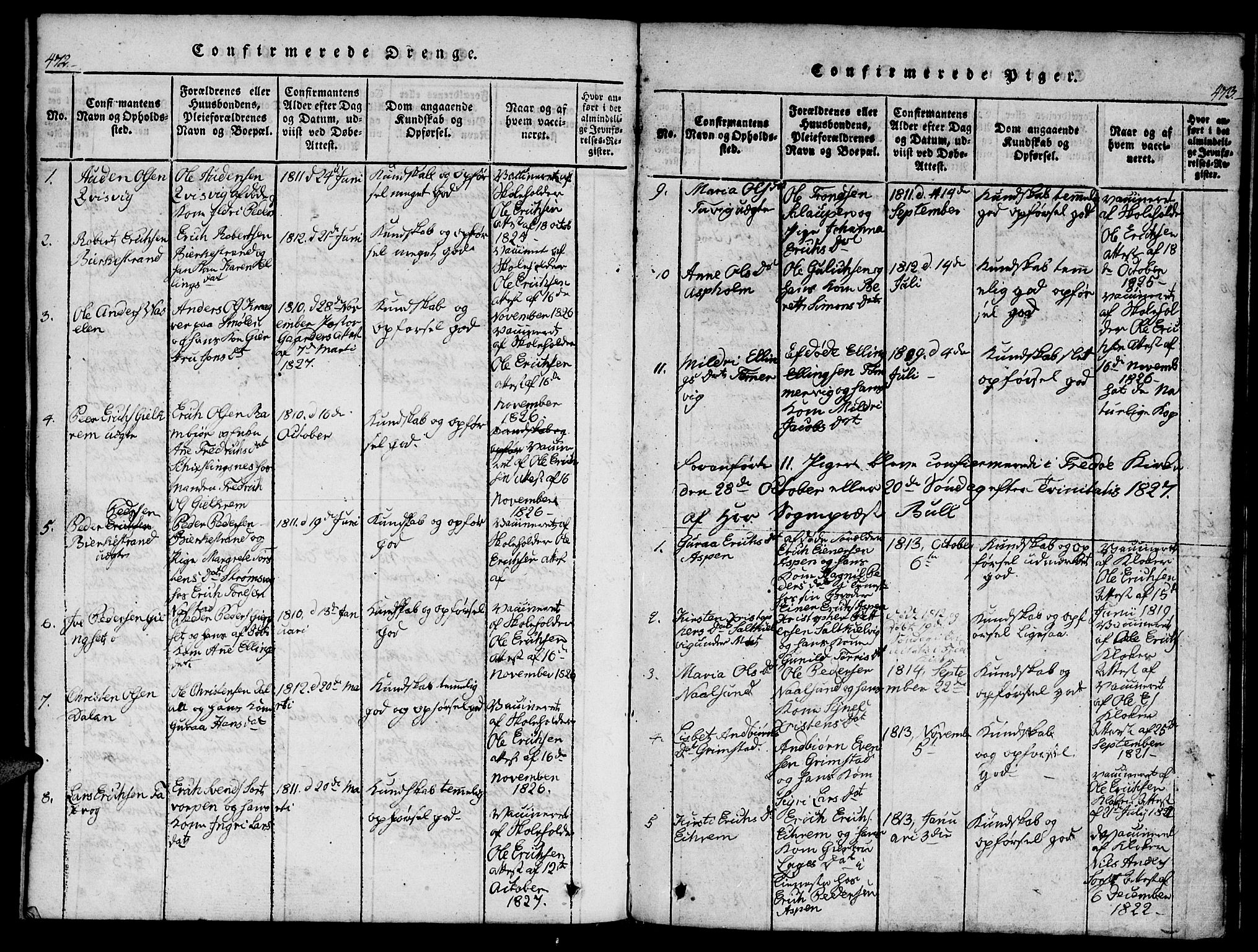 Ministerialprotokoller, klokkerbøker og fødselsregistre - Møre og Romsdal, AV/SAT-A-1454/573/L0873: Parish register (copy) no. 573C01, 1819-1834, p. 472-473