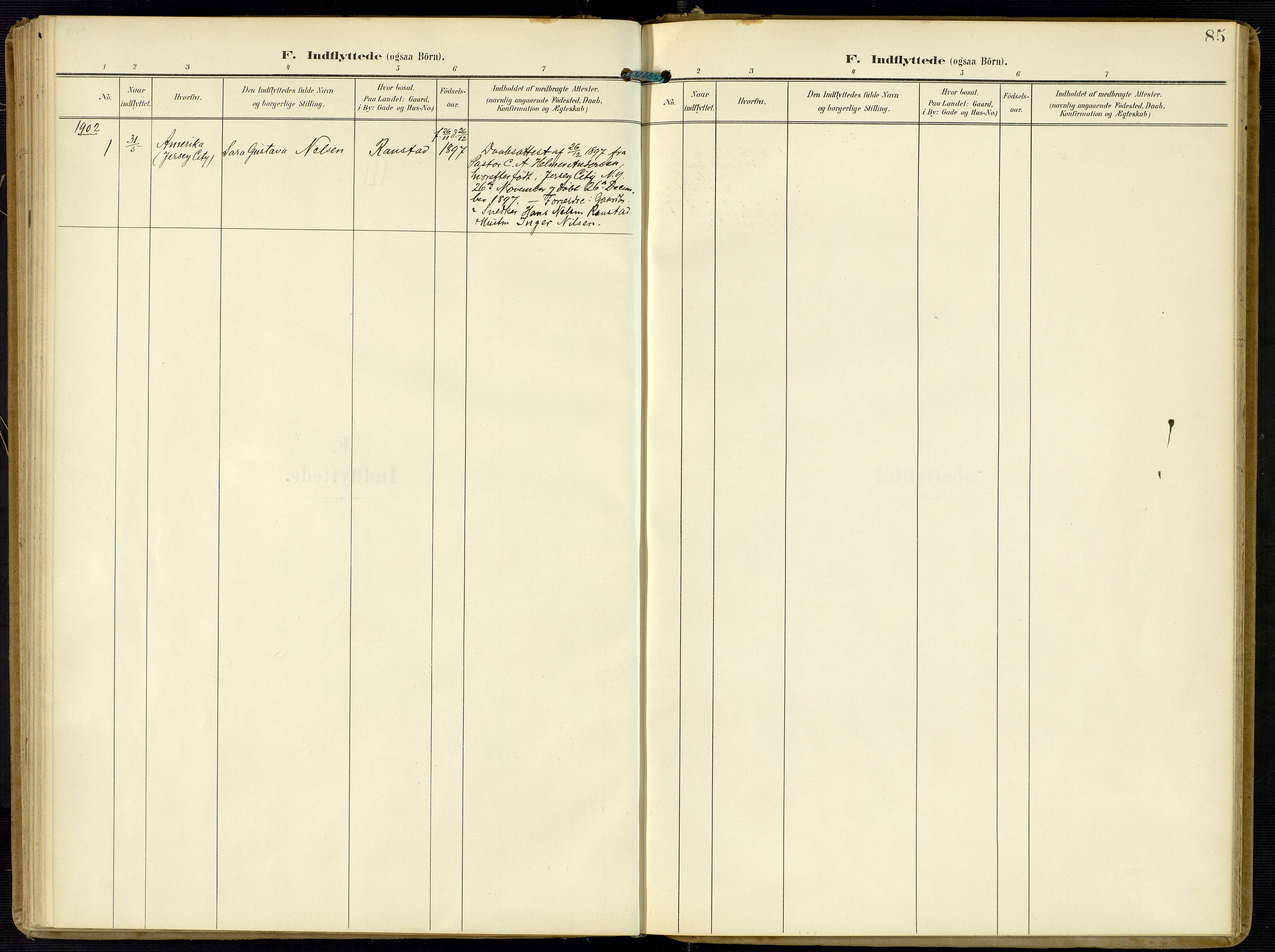 Kvinesdal sokneprestkontor, SAK/1111-0026/F/Fa/Faa/L0005: Parish register (official) no. A 5, 1898-1915, p. 85