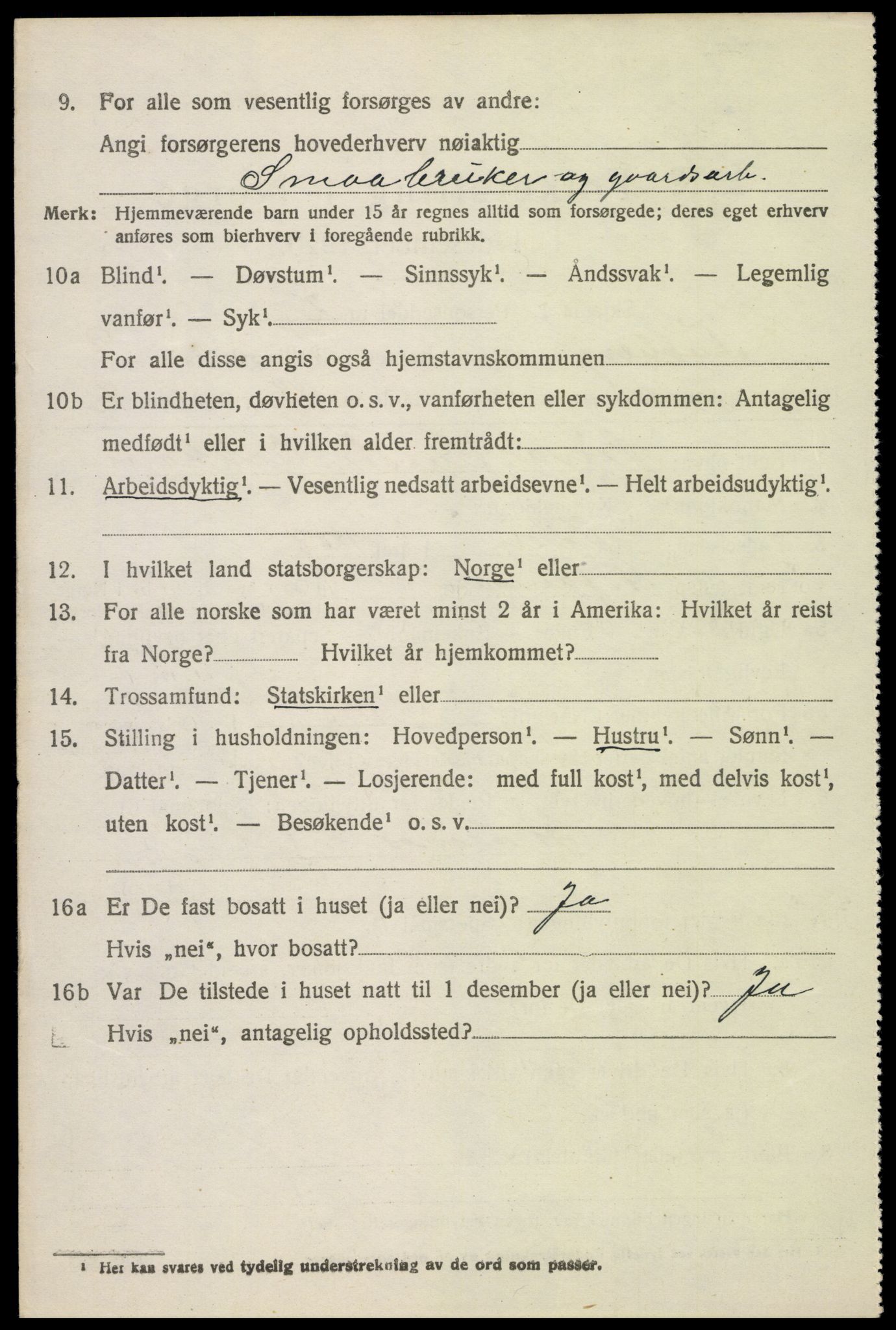 SAH, 1920 census for Fåberg, 1920, p. 11649