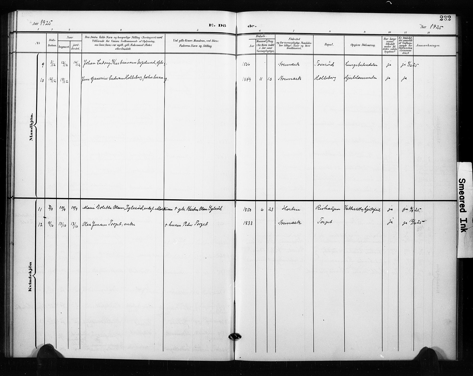 Aremark prestekontor Kirkebøker, AV/SAO-A-10899/G/Ga/L0002: Parish register (copy) no. I 2, 1901-1928, p. 232