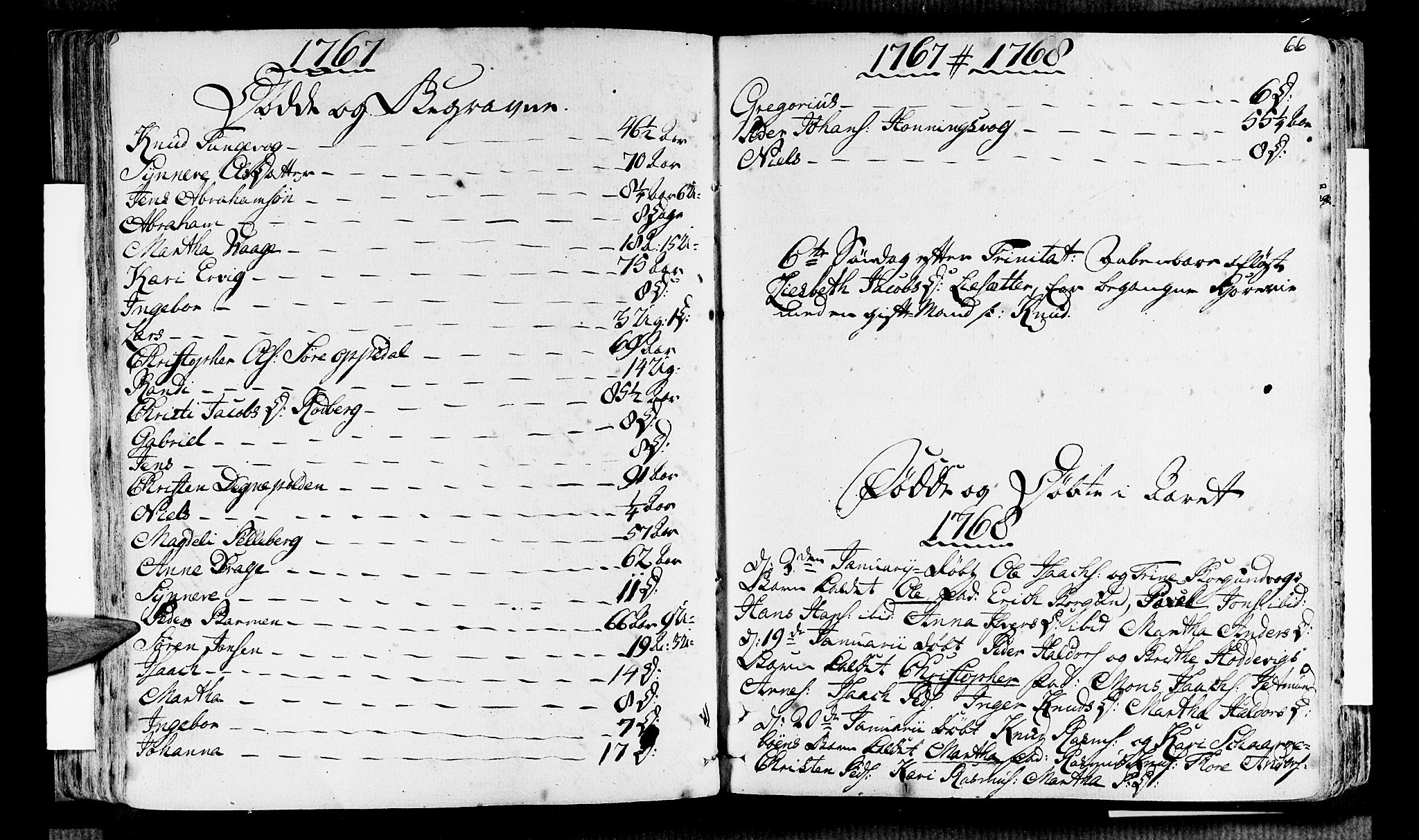 Selje sokneprestembete, SAB/A-99938/H/Ha/Haa/Haaa: Parish register (official) no. A 5, 1760-1782, p. 66