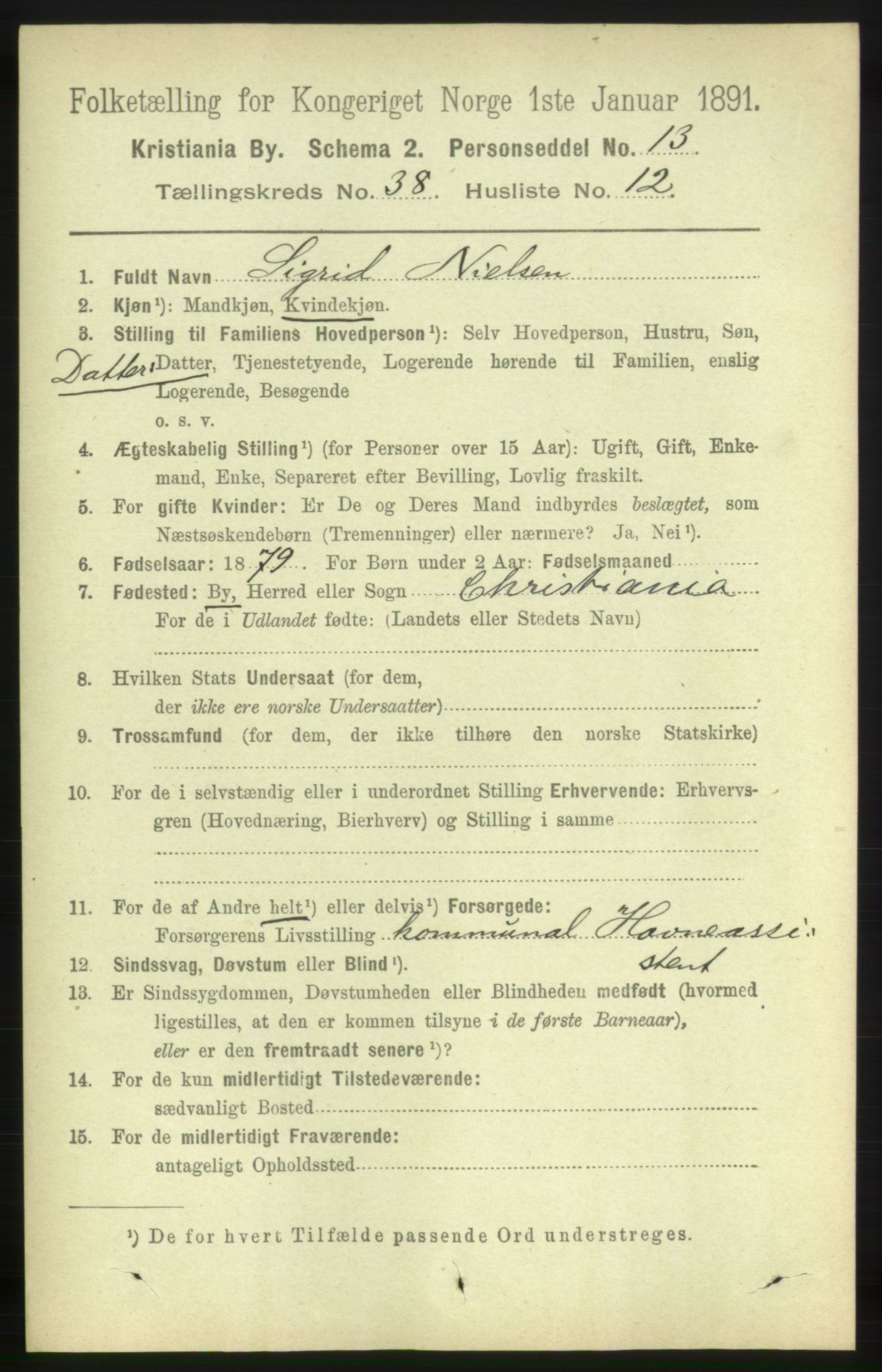 RA, 1891 census for 0301 Kristiania, 1891, p. 21608