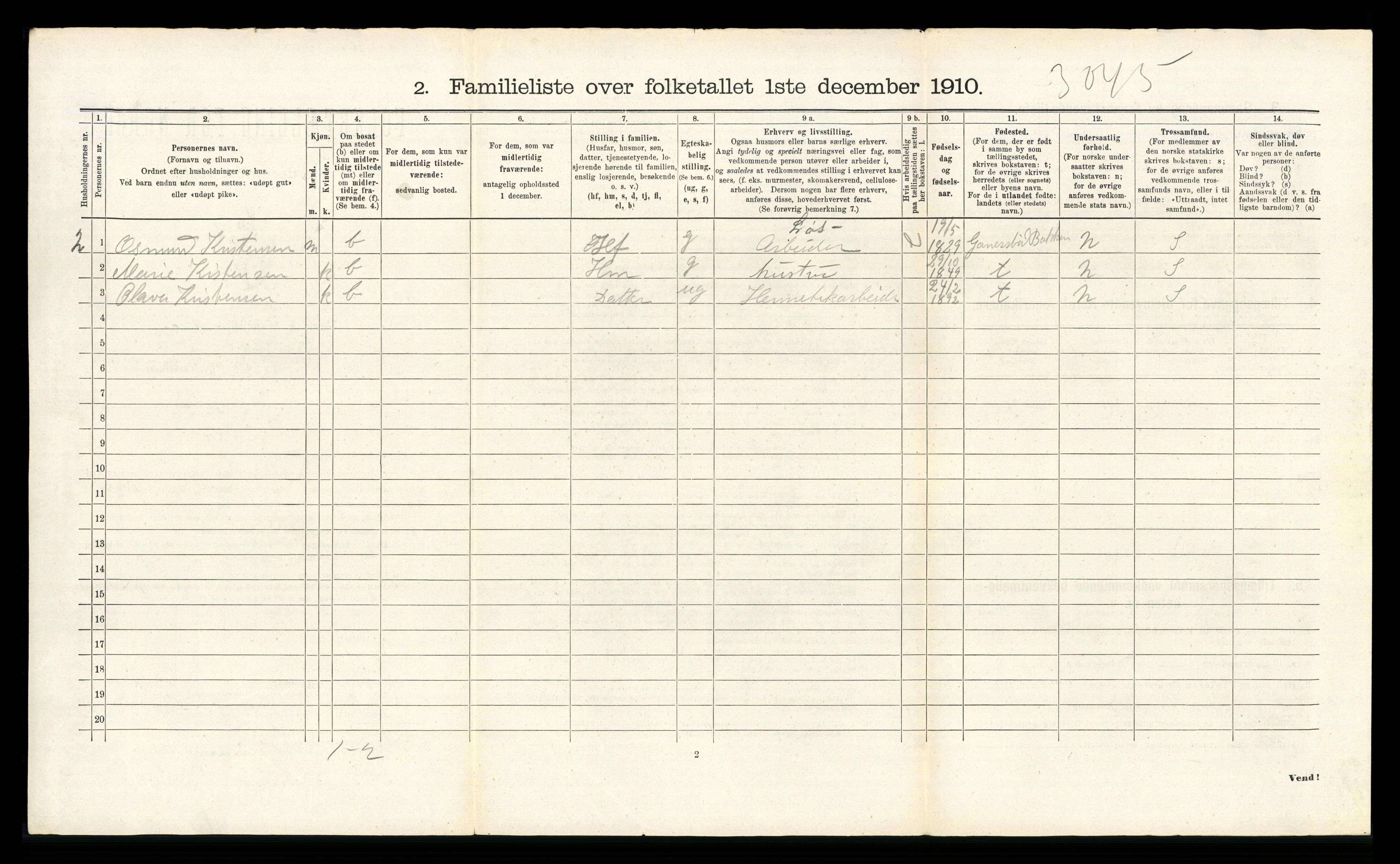 RA, 1910 census for Stavanger, 1910, p. 24881