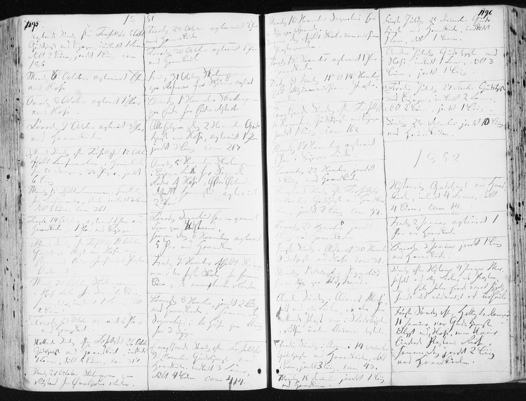 Ministerialprotokoller, klokkerbøker og fødselsregistre - Sør-Trøndelag, SAT/A-1456/659/L0736: Parish register (official) no. 659A06, 1842-1856, p. 1195-1196