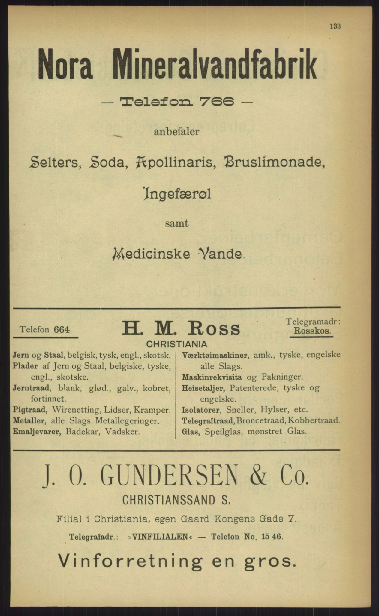 Kristiania/Oslo adressebok, PUBL/-, 1903, p. 133