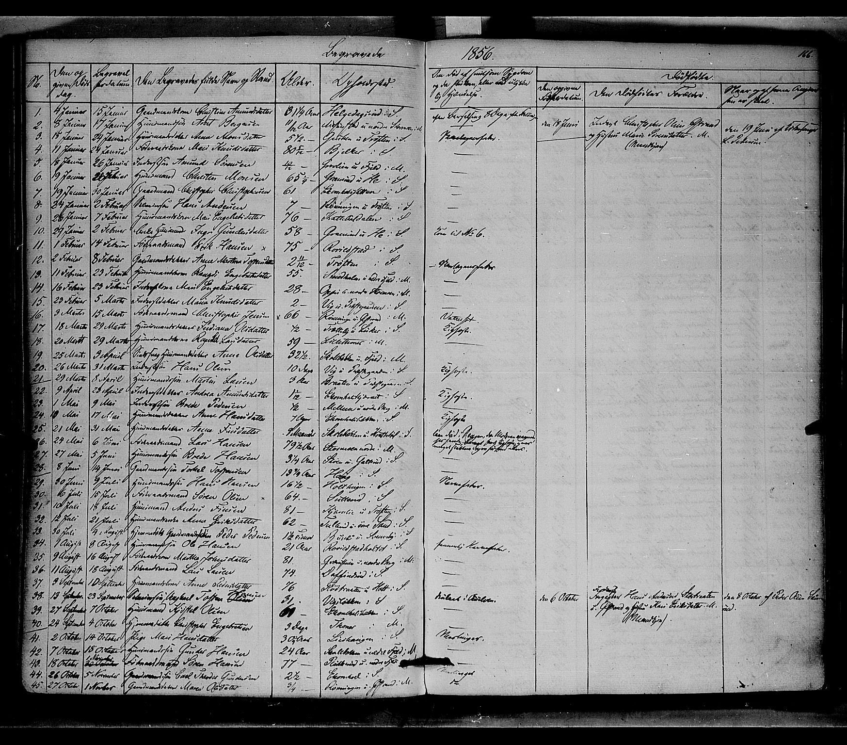 Nord-Odal prestekontor, AV/SAH-PREST-032/H/Ha/Haa/L0003: Parish register (official) no. 3, 1851-1865, p. 166