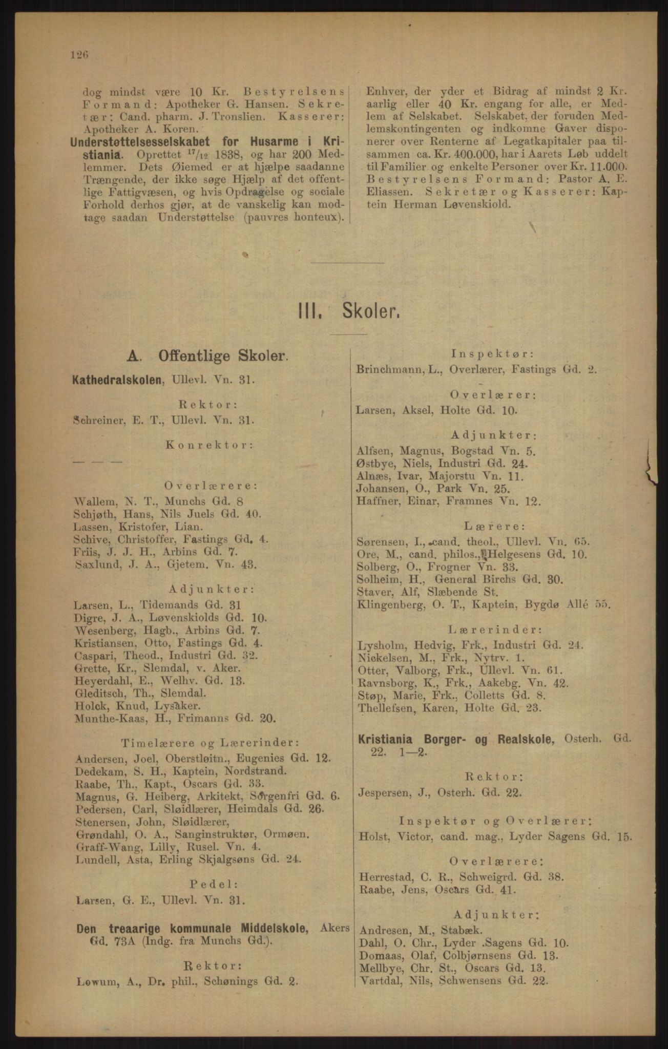 Kristiania/Oslo adressebok, PUBL/-, 1905, p. 126