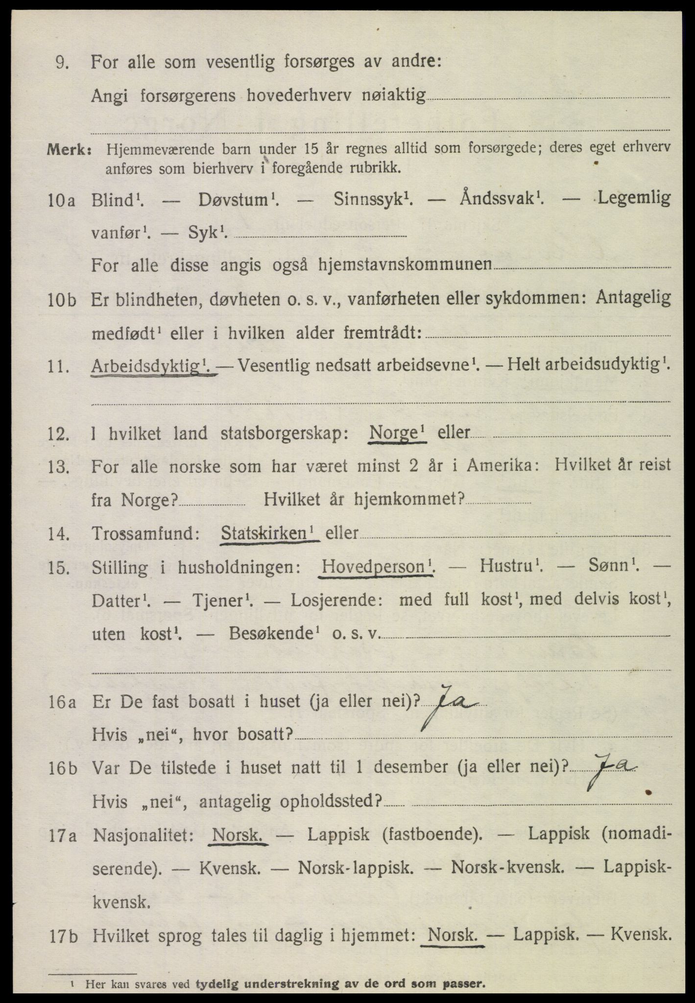 SAT, 1920 census for Otterøy, 1920, p. 3302