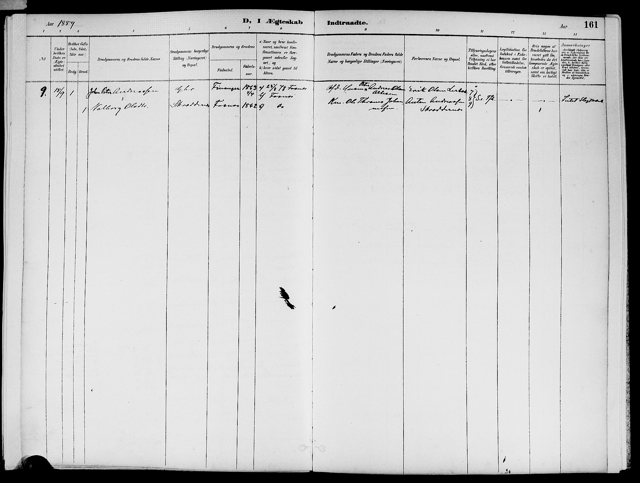 Ministerialprotokoller, klokkerbøker og fødselsregistre - Nord-Trøndelag, AV/SAT-A-1458/773/L0617: Parish register (official) no. 773A08, 1887-1910, p. 161