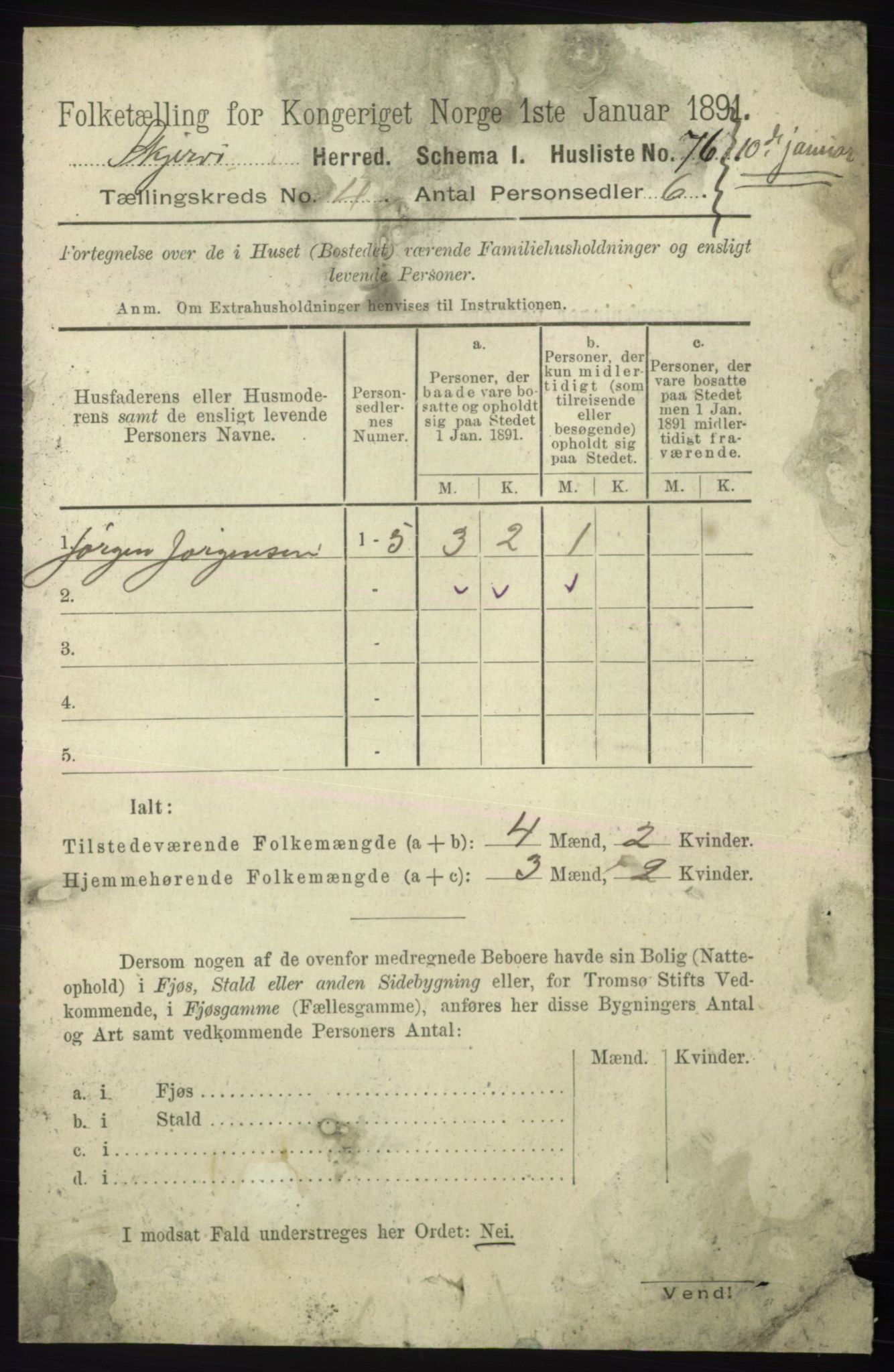 RA, 1891 census for 1941 Skjervøy, 1891, p. 2299