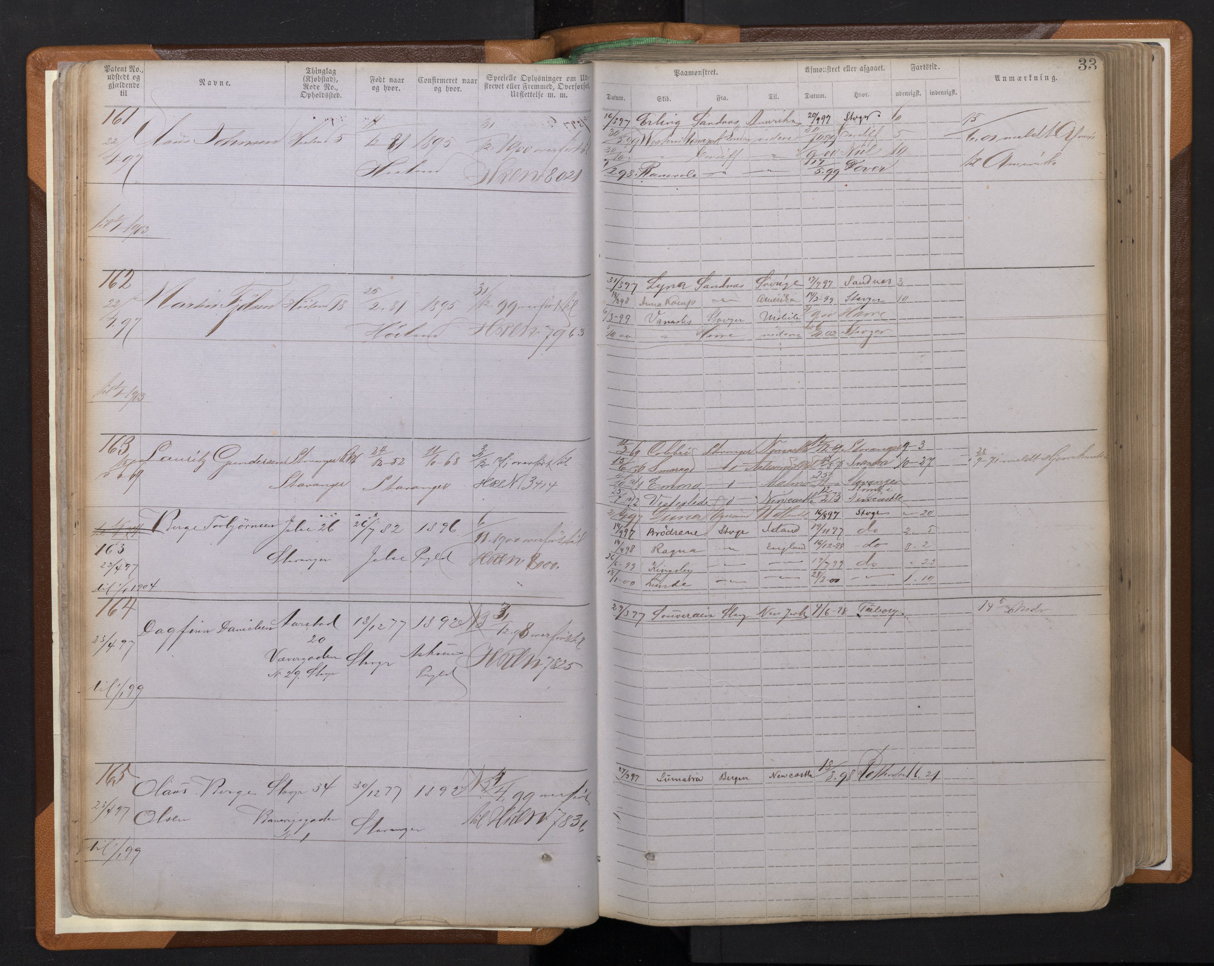 Stavanger sjømannskontor, AV/SAST-A-102006/F/Ff/L0008: Annotasjonsrulle, patentnr. 1-1805 (dublett), 1869-1900, p. 37