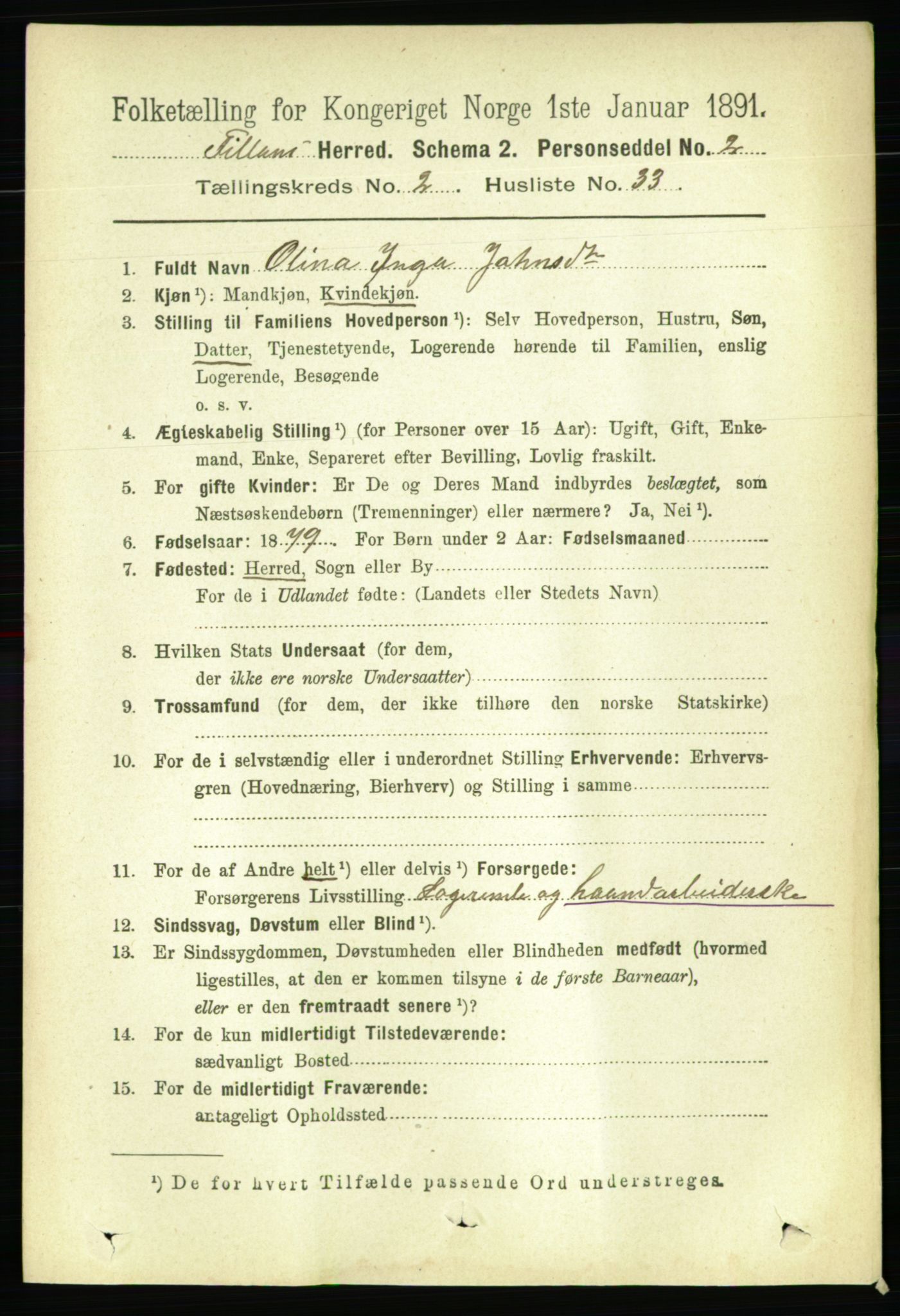 RA, 1891 census for 1616 Fillan, 1891, p. 424