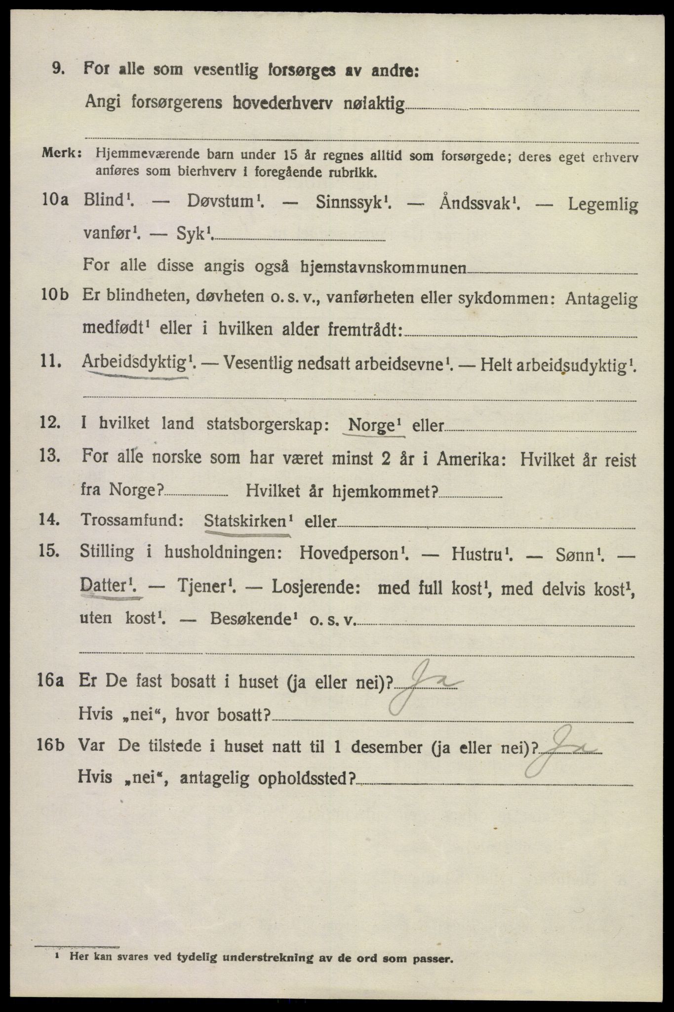 SAKO, 1920 census for Hedrum, 1920, p. 2538